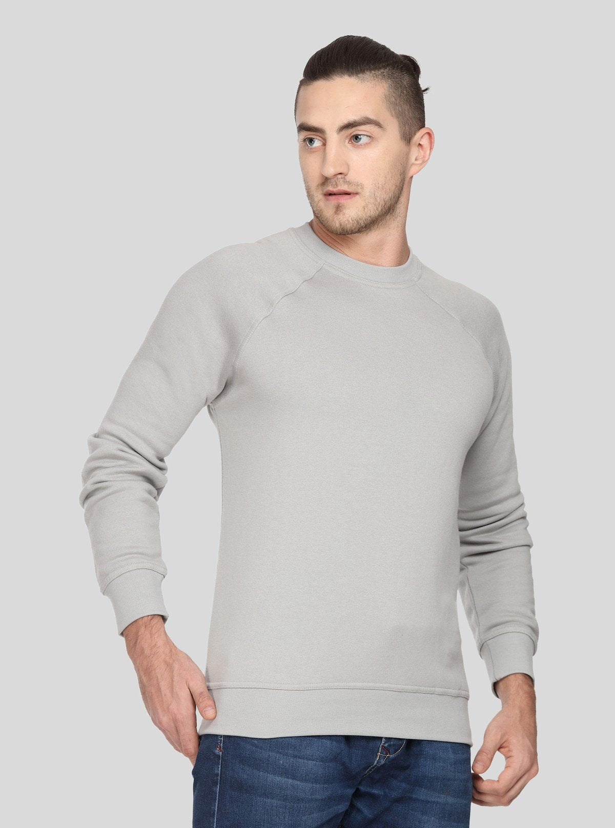 Men’s Grey Fleece Sweatshirt – Classic Style with All - Day Warmth - Boer and Fitch