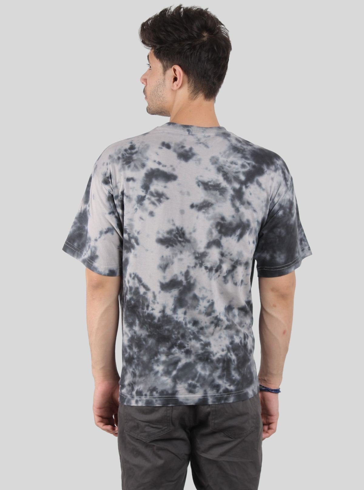 Men’s Grey Foncé Tie and Dye T-Shirt – Urban Style with Artistic Edge - Boer and Fitch