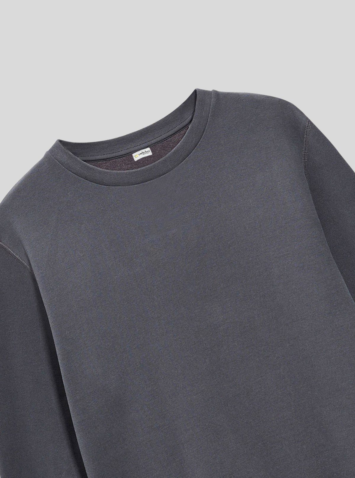 Men’s Grey Garment Dyed Sweatshirt – Washed Look, Premium Comfort - Boer and Fitch