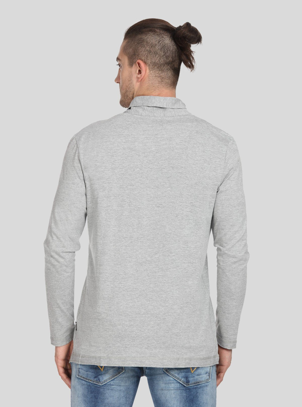 Men’s Grey Melange Cardigan – Classic Comfort with a Modern Edge - Boer and Fitch