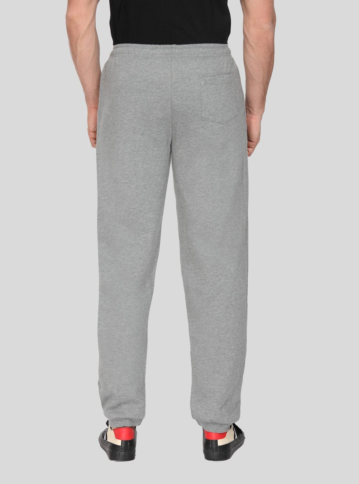 Men’s Grey Melange Cuffed Joggers – Classic Comfort with Urban Edge - Boer and Fitch