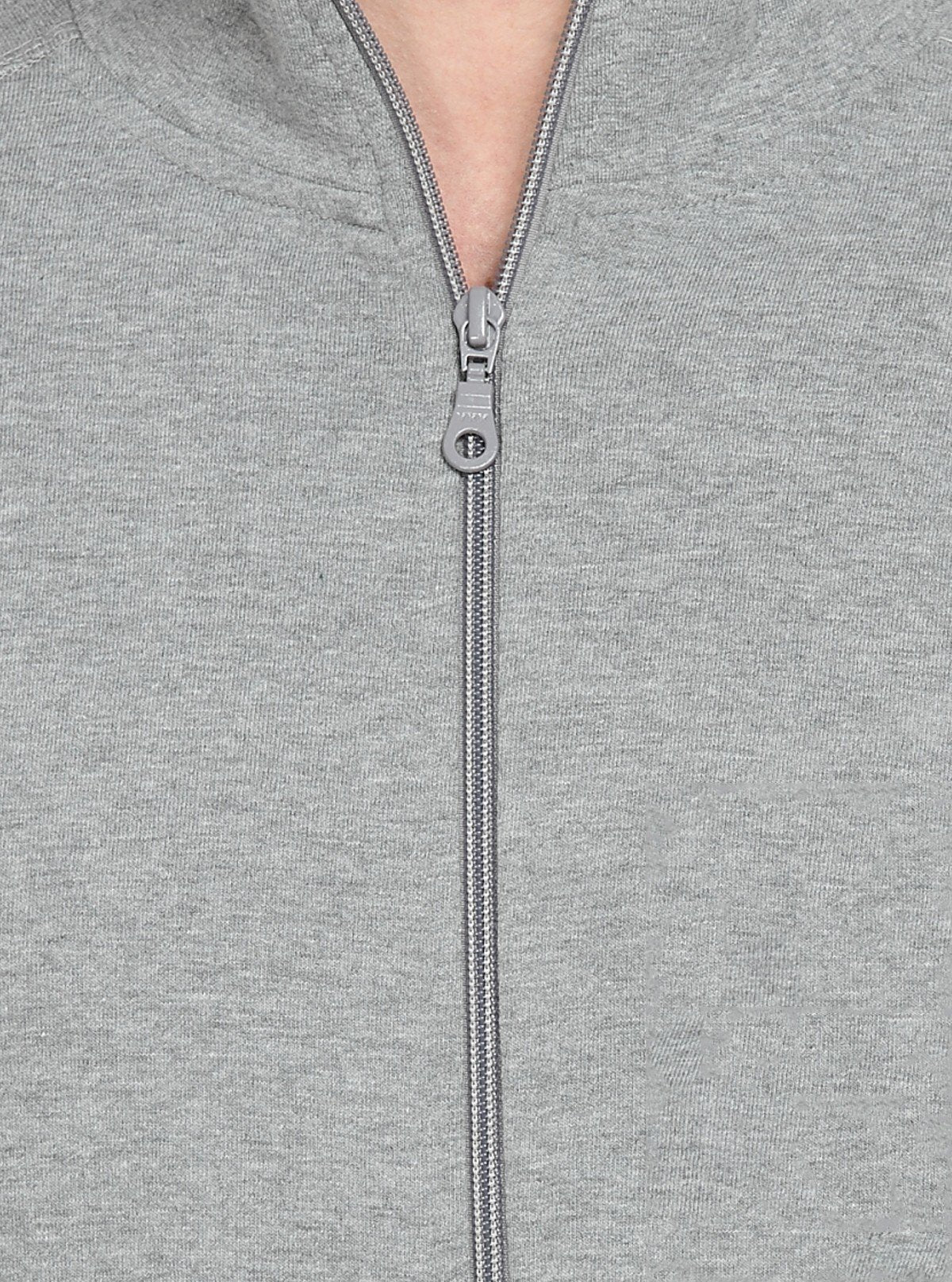 Men’s Grey Melange Full Zipper Cardigan – Timeless Comfort & Versatility - Boer and Fitch