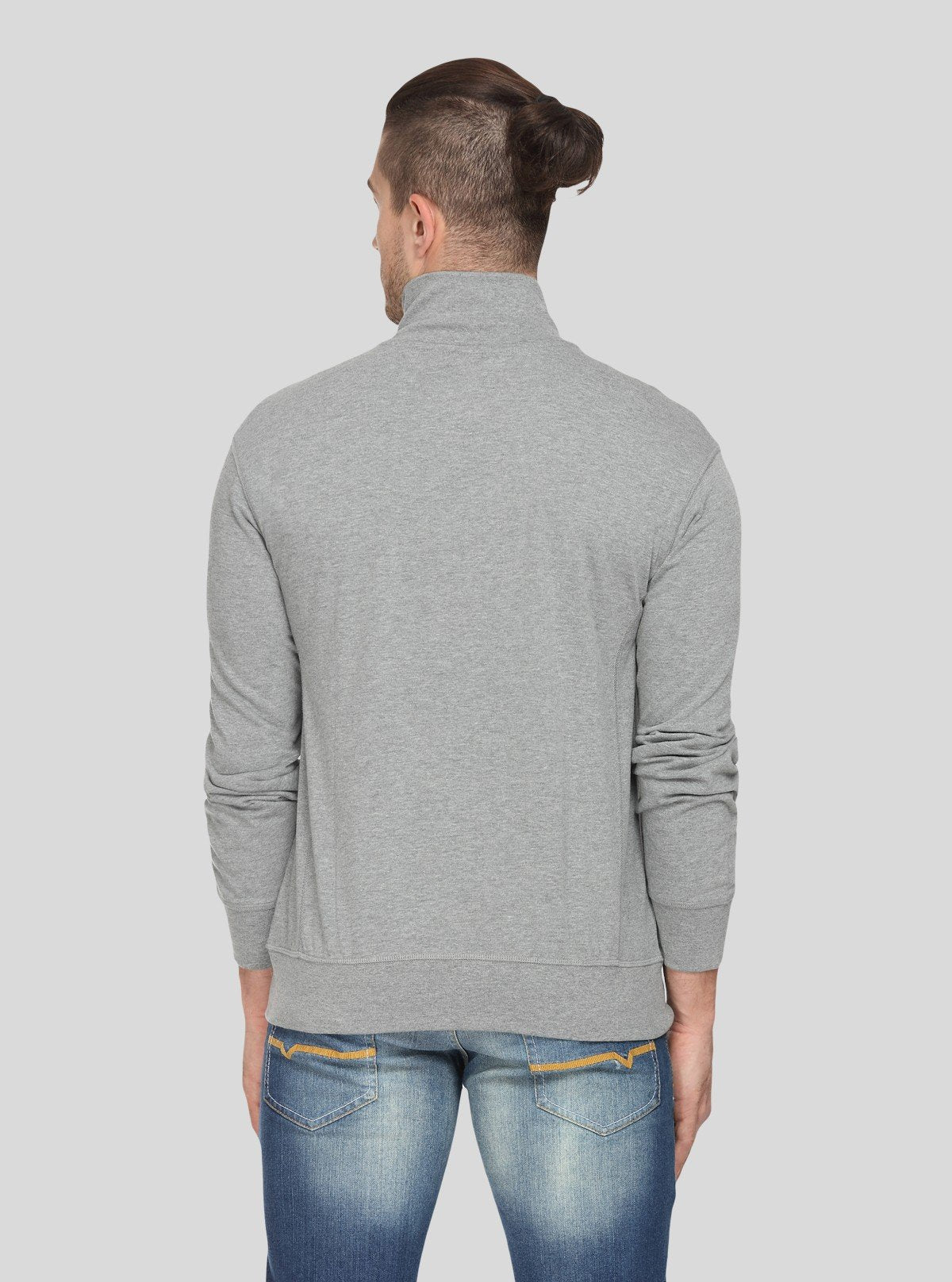 Men’s Grey Melange Full Zipper Cardigan – Timeless Comfort & Versatility - Boer and Fitch
