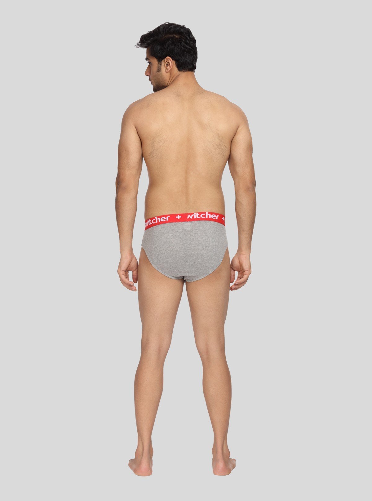 Men’s Grey Melange Modern Banded Brief – Stretch Cotton Fit - Boer and Fitch