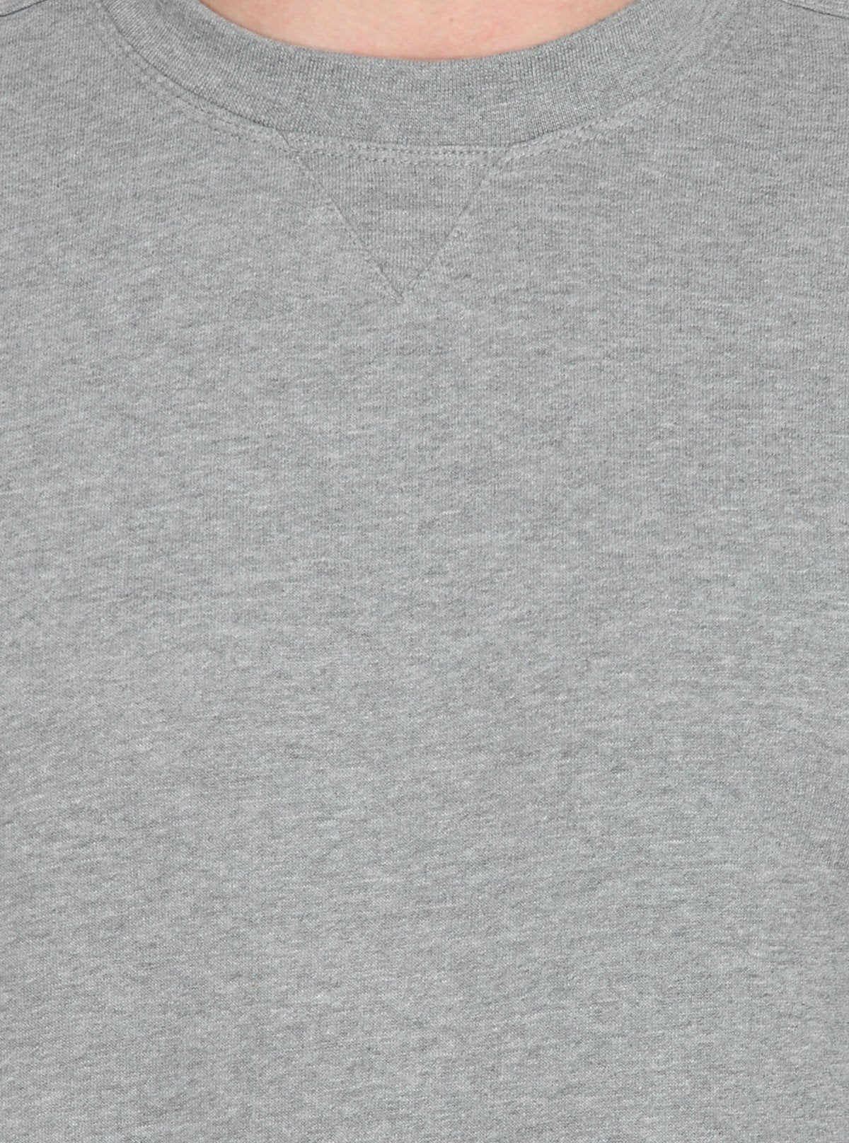 Men’s Grey Melange V - Cut Fleece Sweatshirt – Timeless, Warm & Refined - Boer and Fitch