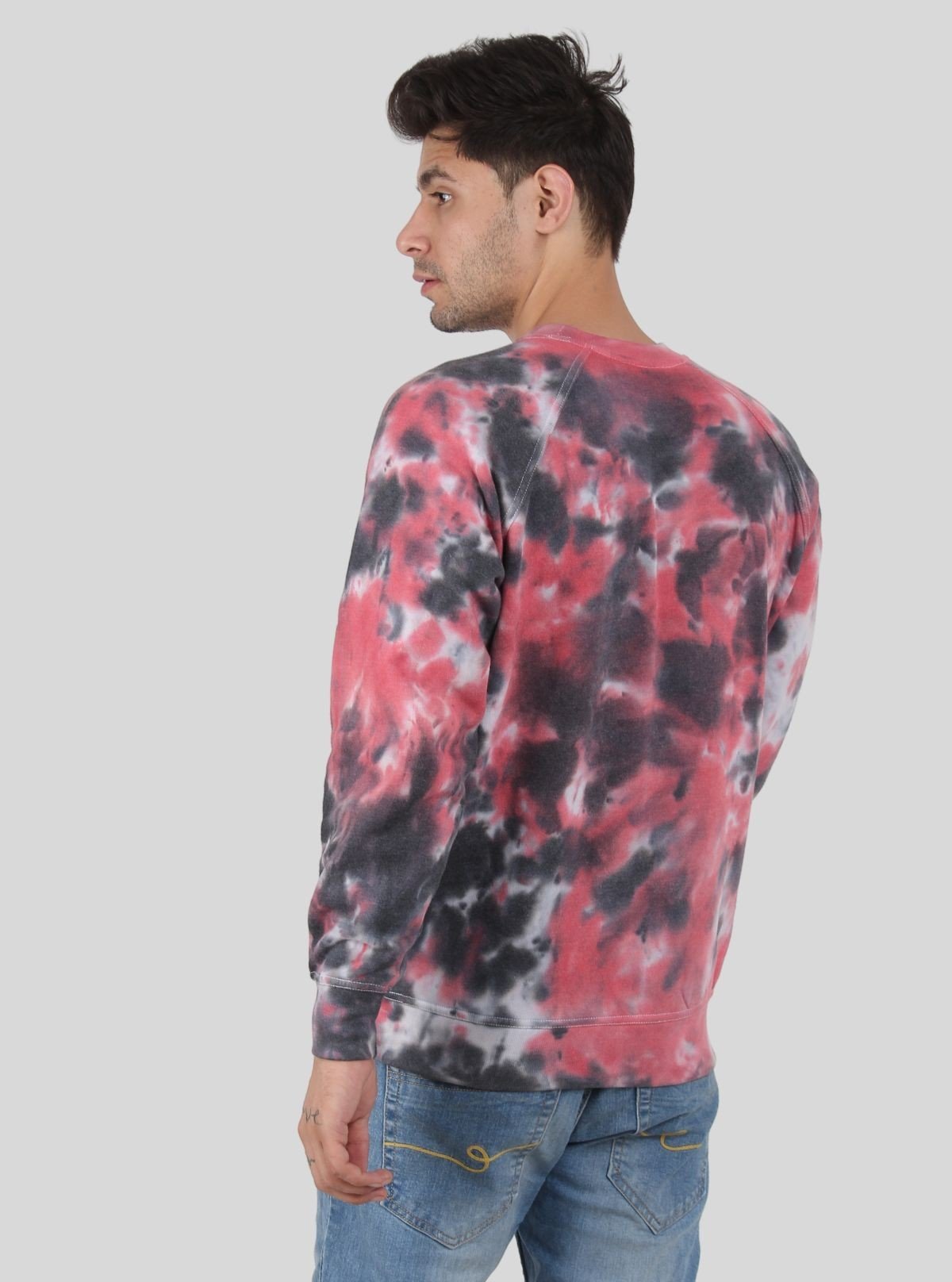 Men’s Grey Tie - Dye Sweatshirt – Urban Edge Meets Everyday Comfort - Boer and Fitch