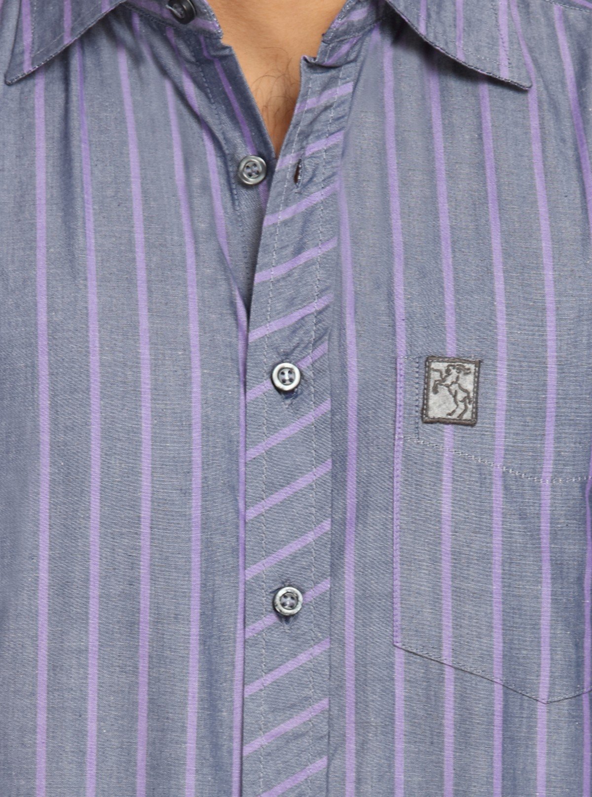 Men’s Indigo Striped Linen Shirt – Breathable Summer Essential - Boer and Fitch