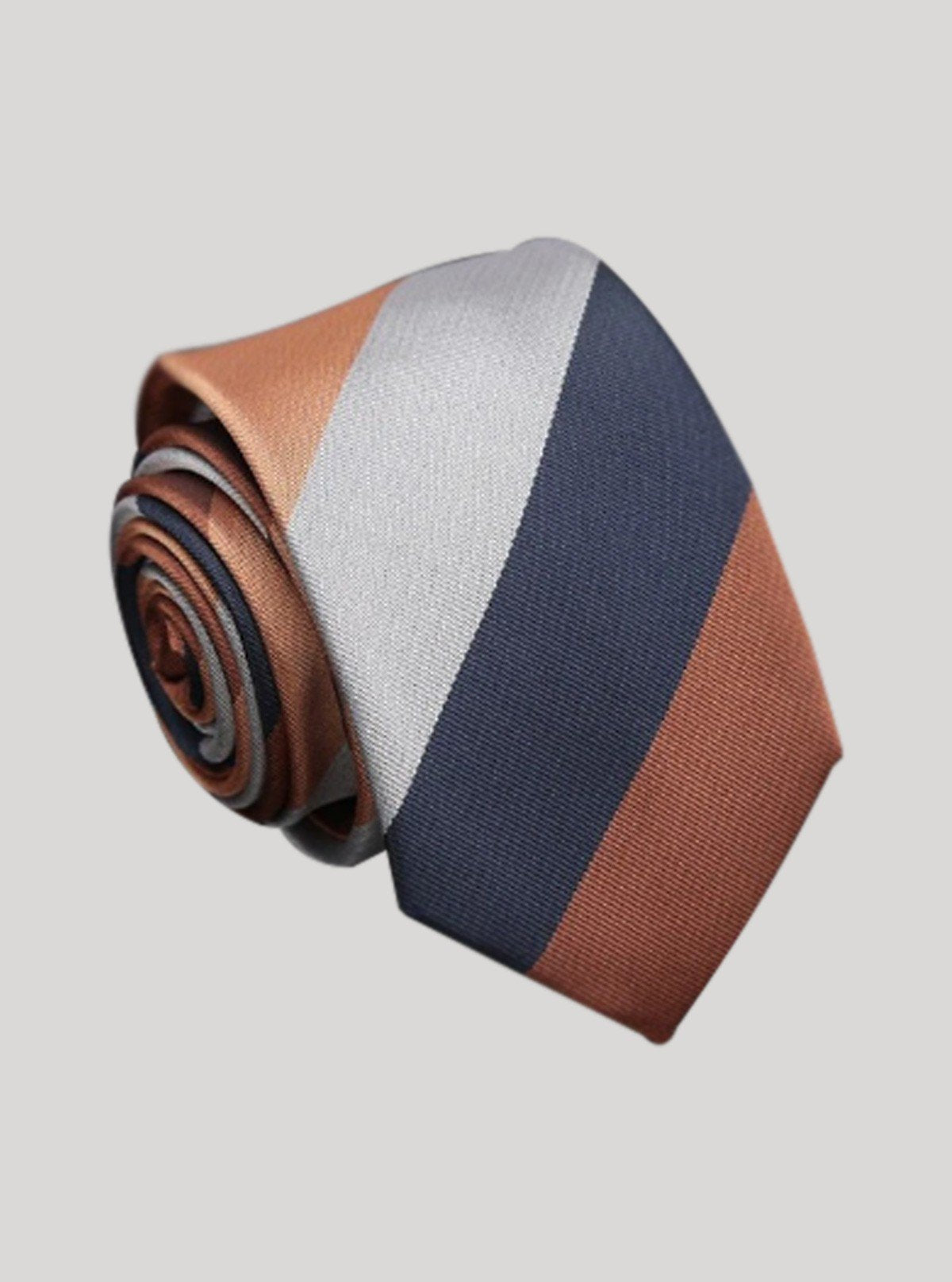 Men’s Jacquard Check Striped Tie – Elegant Formal Accessory by Boer & Fitch - Boer and Fitch