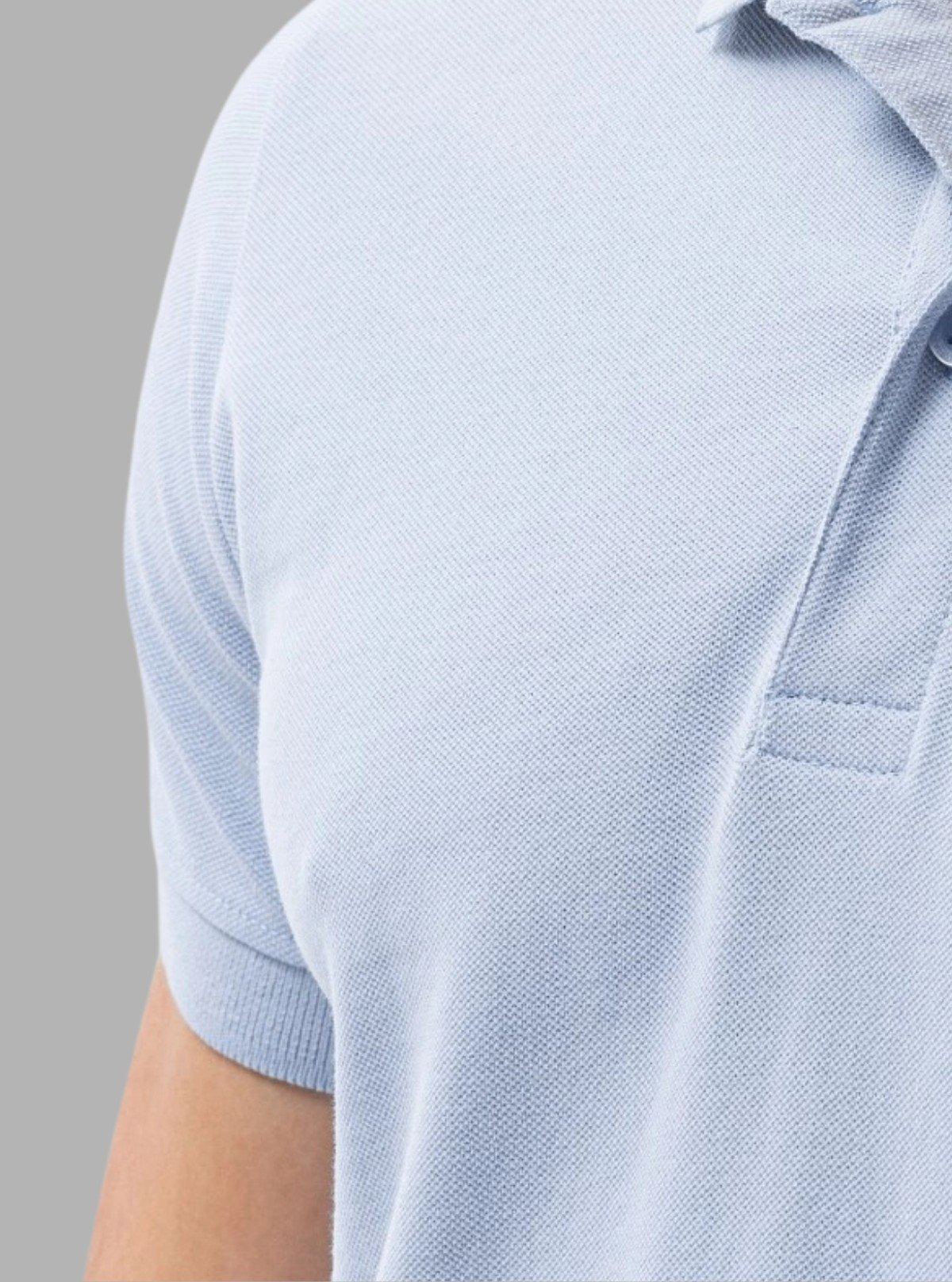 Men’s Light Blue Polo T-Shirt with Collar & Cuff | 100% Cotton Piqué Knit | Boer & Fitch - Boer and Fitch