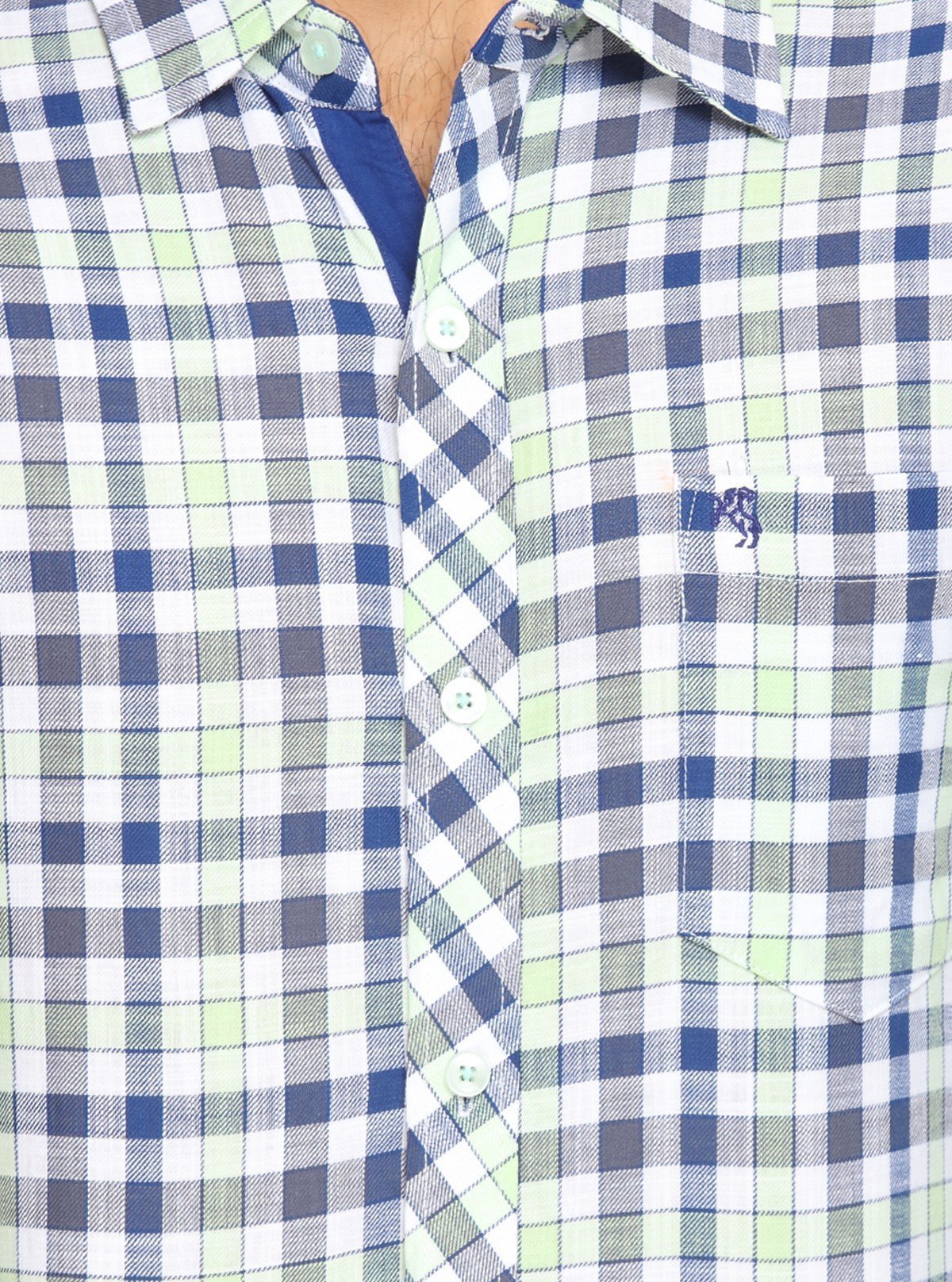 Men’s Light Green Checked Full Sleeve Shirt – Smart Casual Wear by Boer & Fitch - Boer and Fitch