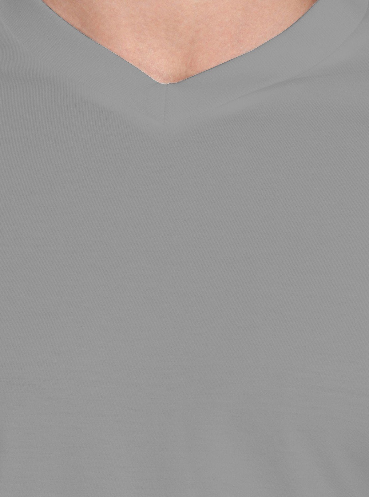 Men’s Light Grey Basic V - Neck T-Shirt – Soft Cotton Classic Fit Tee - Boer and Fitch