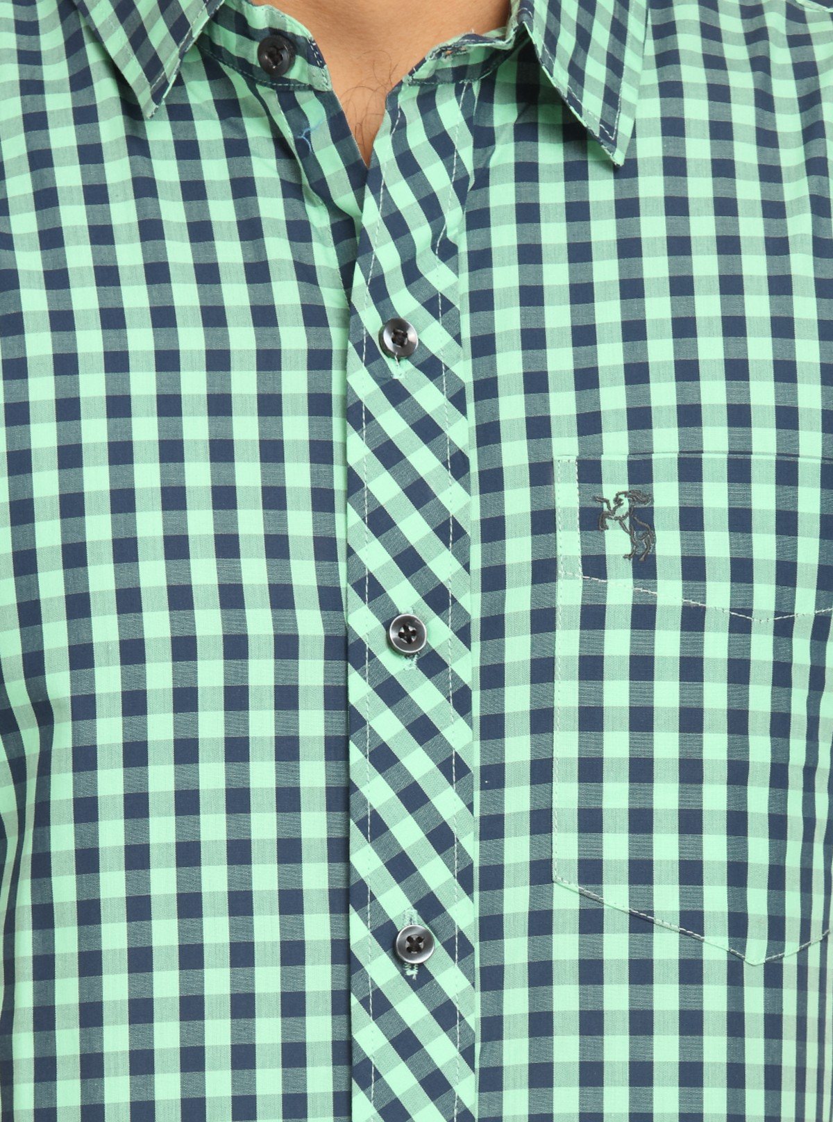Men's Lime Green Checked Half Sleeve Shirt – Bold, Breezy & Modern - Boer and Fitch