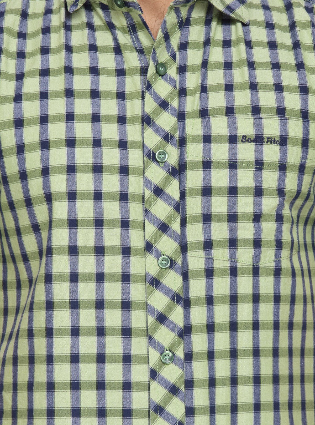 Men's Lime Green Soft Check Shirt – Fresh, Comfortable & Stylishly Casual - Boer and Fitch