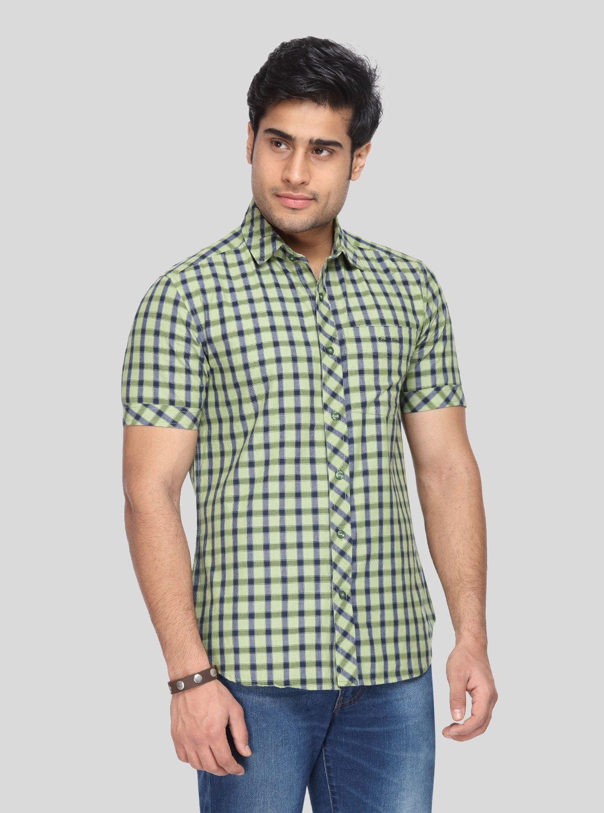 Men's Lime Green Soft Check Shirt – Fresh, Comfortable & Stylishly Casual - Boer and Fitch