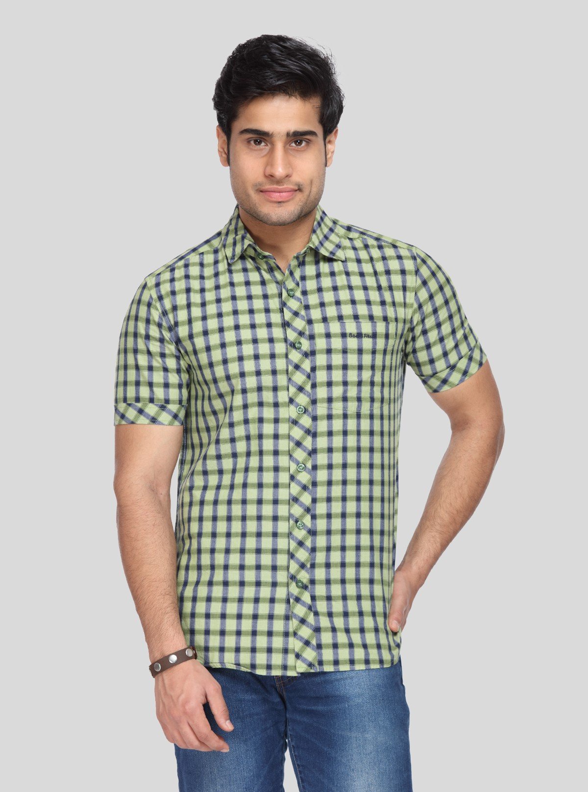 Men's Lime Green Soft Check Shirt – Fresh, Comfortable & Stylishly Casual - Boer and Fitch