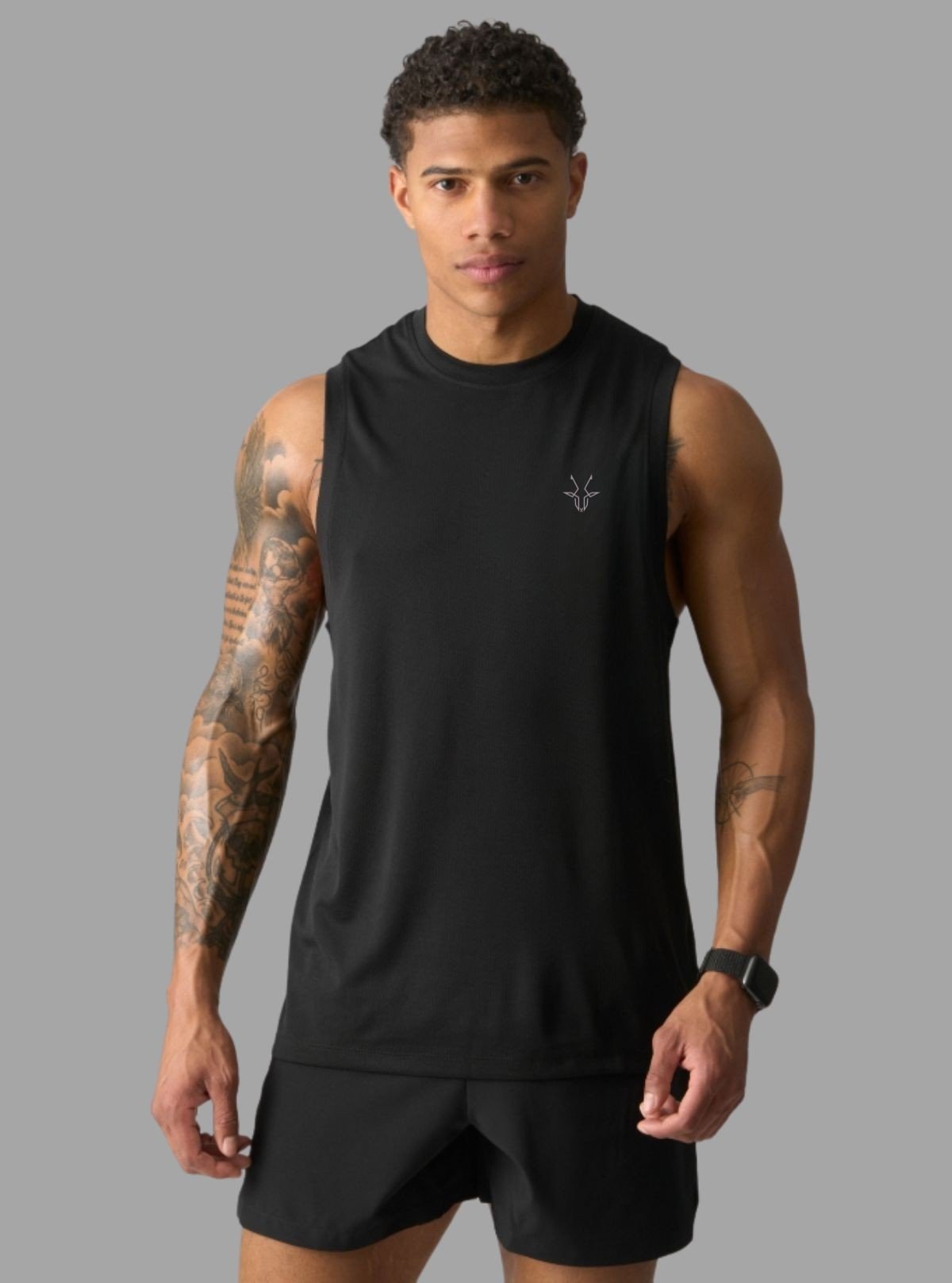 Men's Mirage Black Tank Top – Sleek, Breathable & Athletic Streetwear - Boer and Fitch