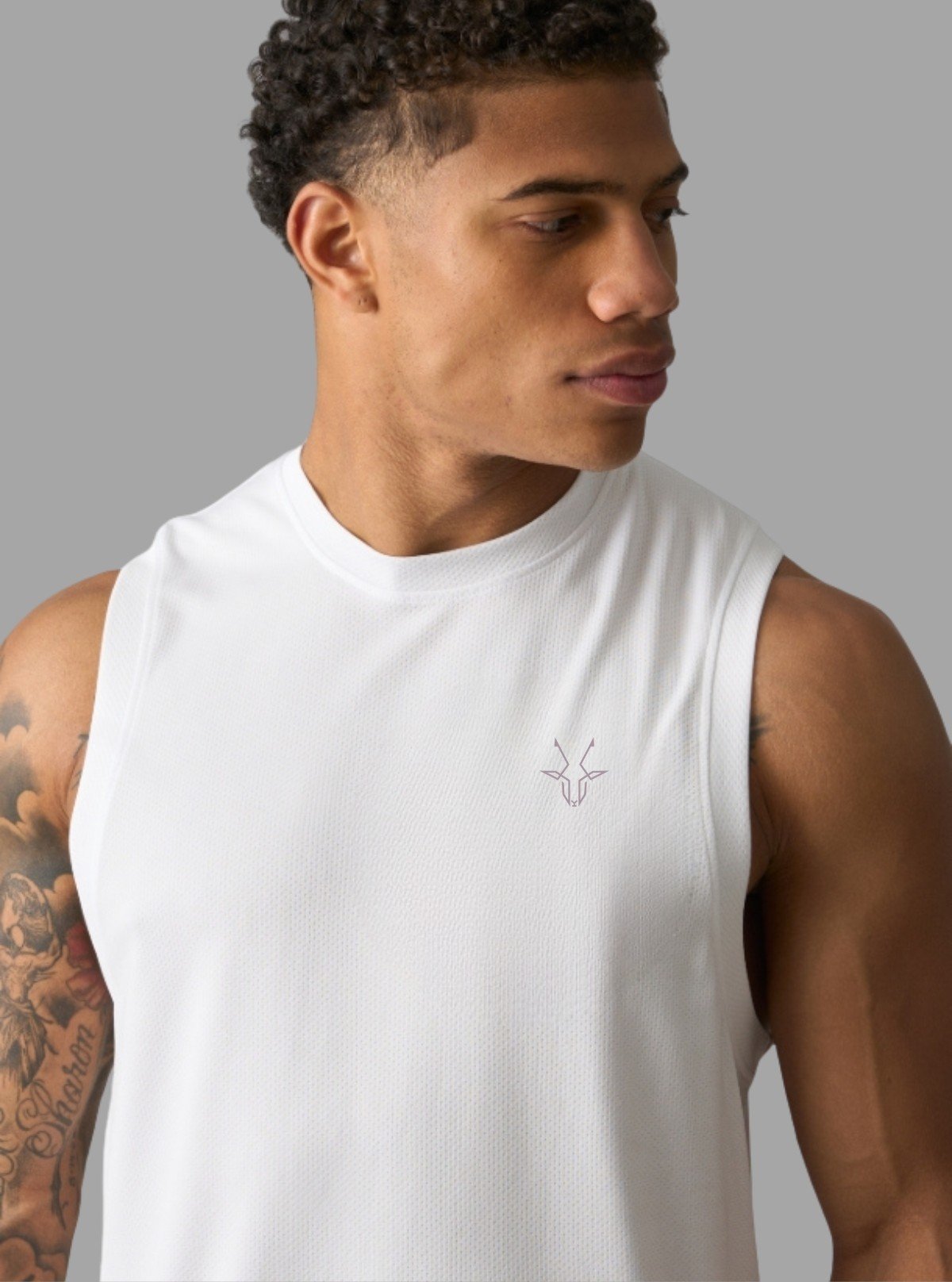 Men's Mirage White Tank Top – Classic Fit, Breathable Cotton Comfort - Boer and Fitch