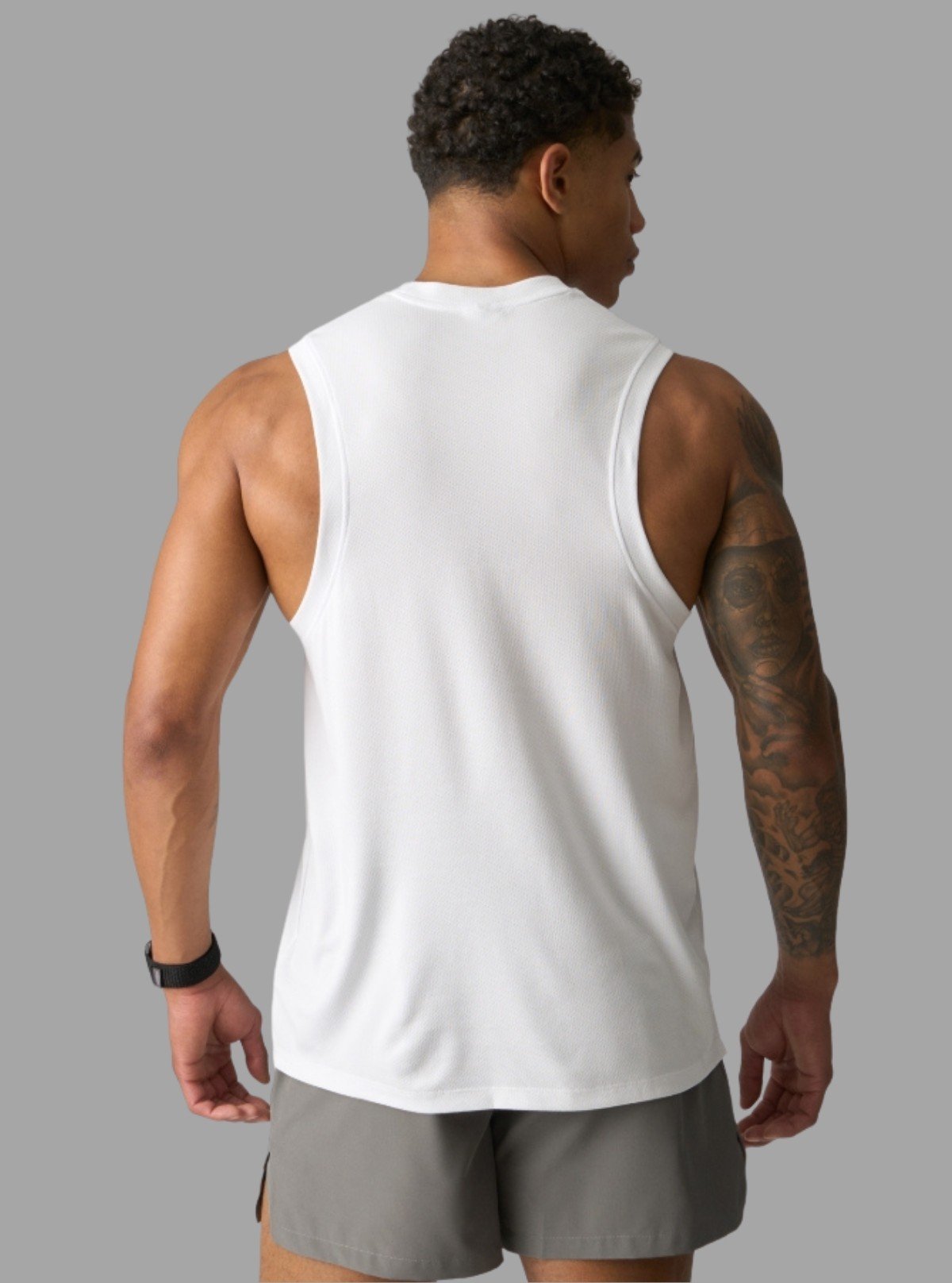 Men's Mirage White Tank Top – Classic Fit, Breathable Cotton Comfort - Boer and Fitch