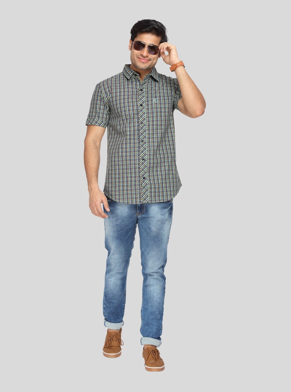 Men's Multi Striped Half Sleeve Shirt – Vibrant Casual Style for Every Day - Boer and Fitch