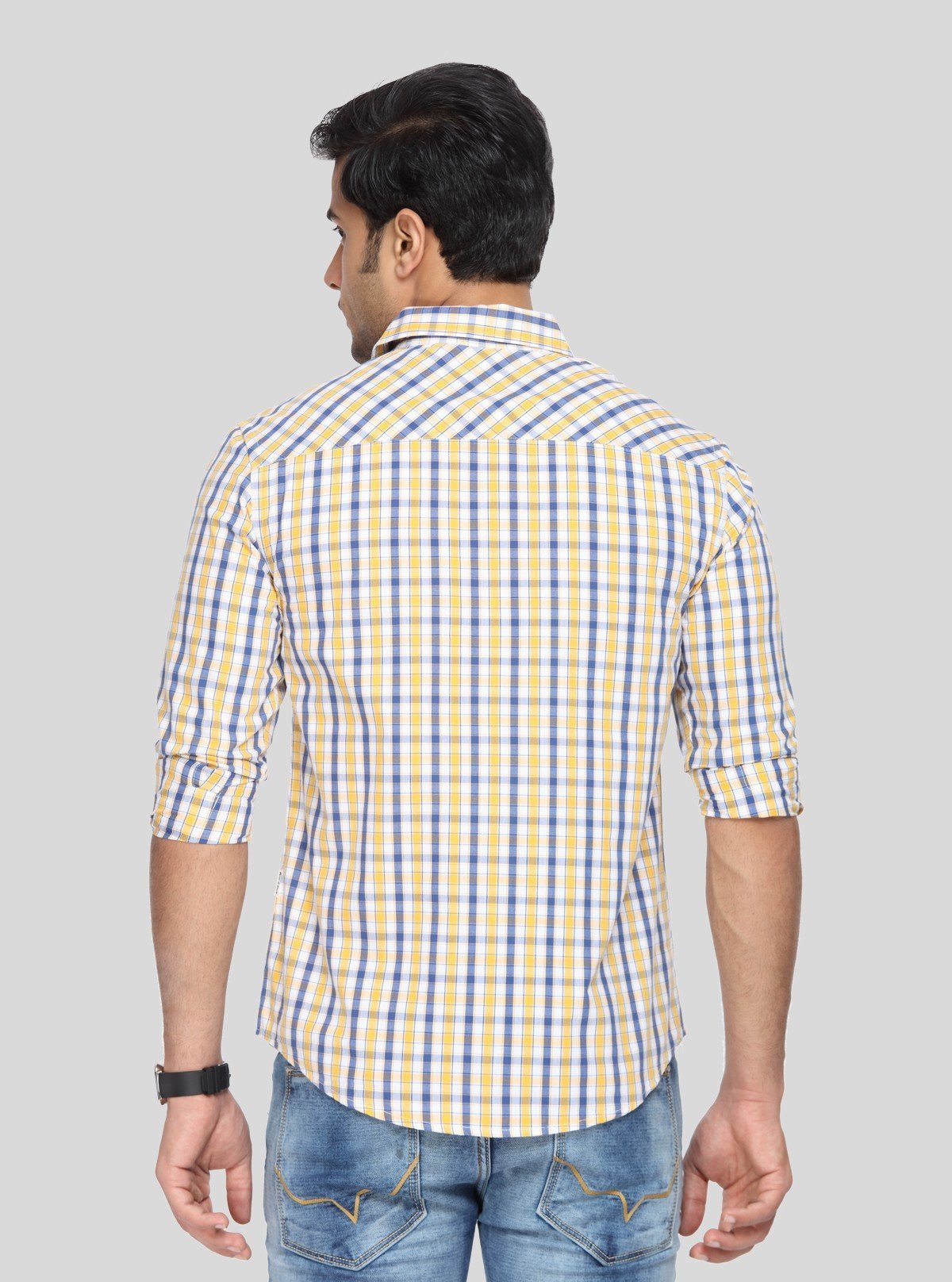 Men’s Mustard Stripe Full Sleeve Shirt – Casual Elegance by Boer & Fitch - Boer and Fitch