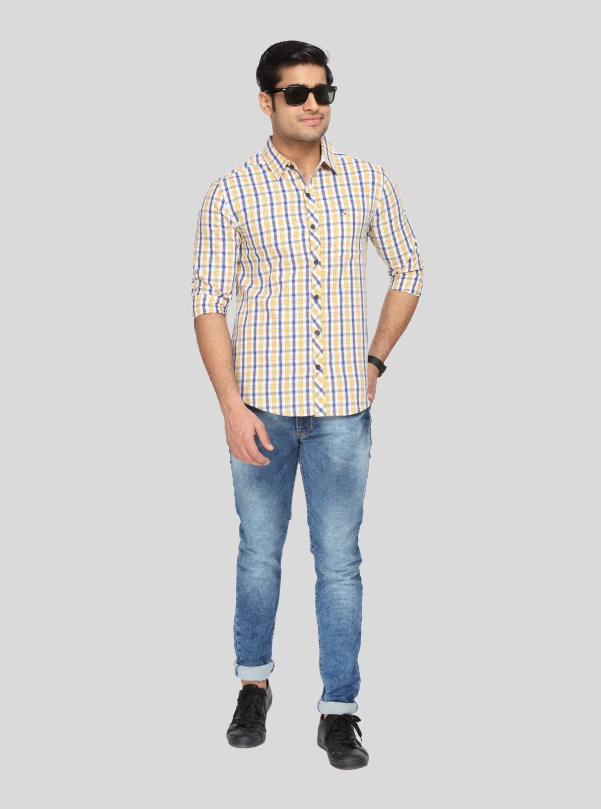 Men’s Mustard Stripe Full Sleeve Shirt – Casual Elegance by Boer & Fitch - Boer and Fitch