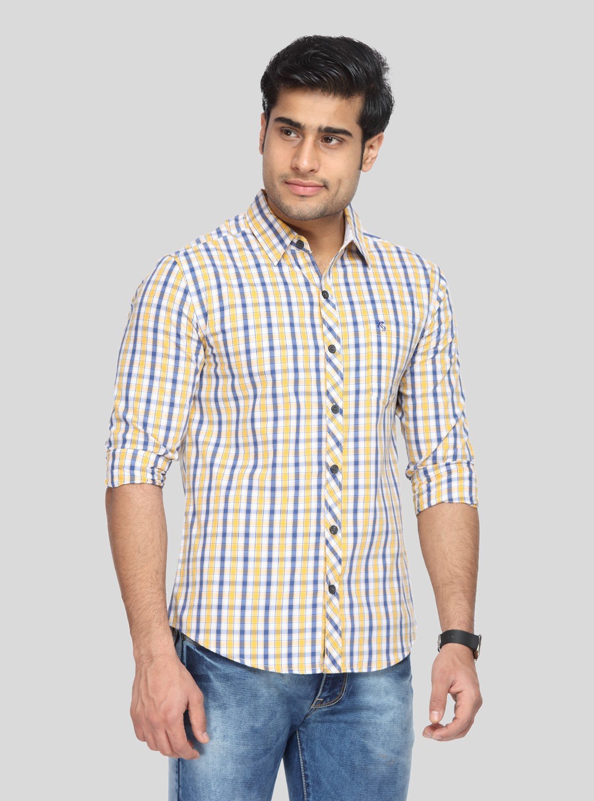 Men’s Mustard Stripe Full Sleeve Shirt – Casual Elegance by Boer & Fitch - Boer and Fitch