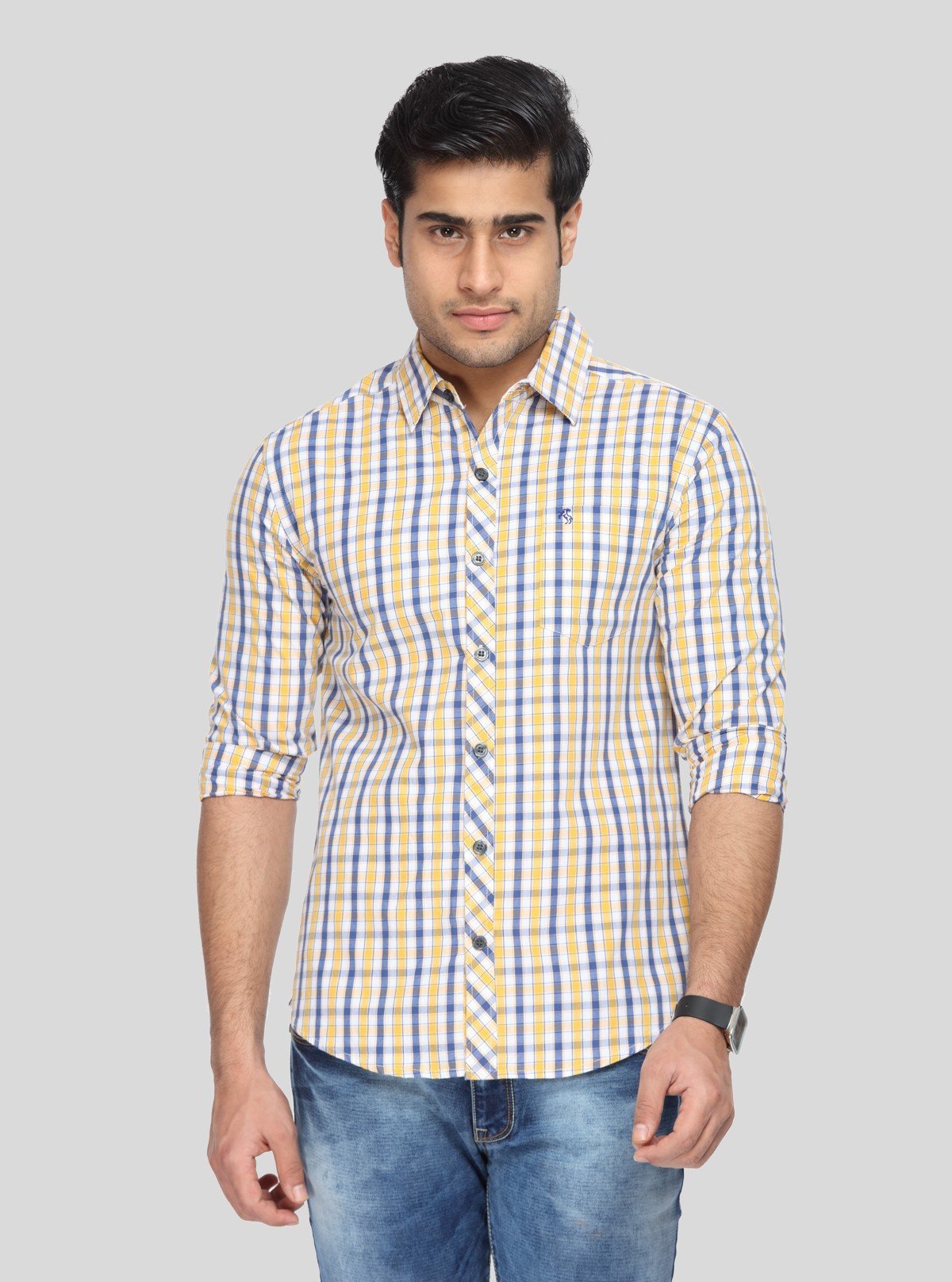 Men’s Mustard Stripe Full Sleeve Shirt – Casual Elegance by Boer & Fitch - Boer and Fitch