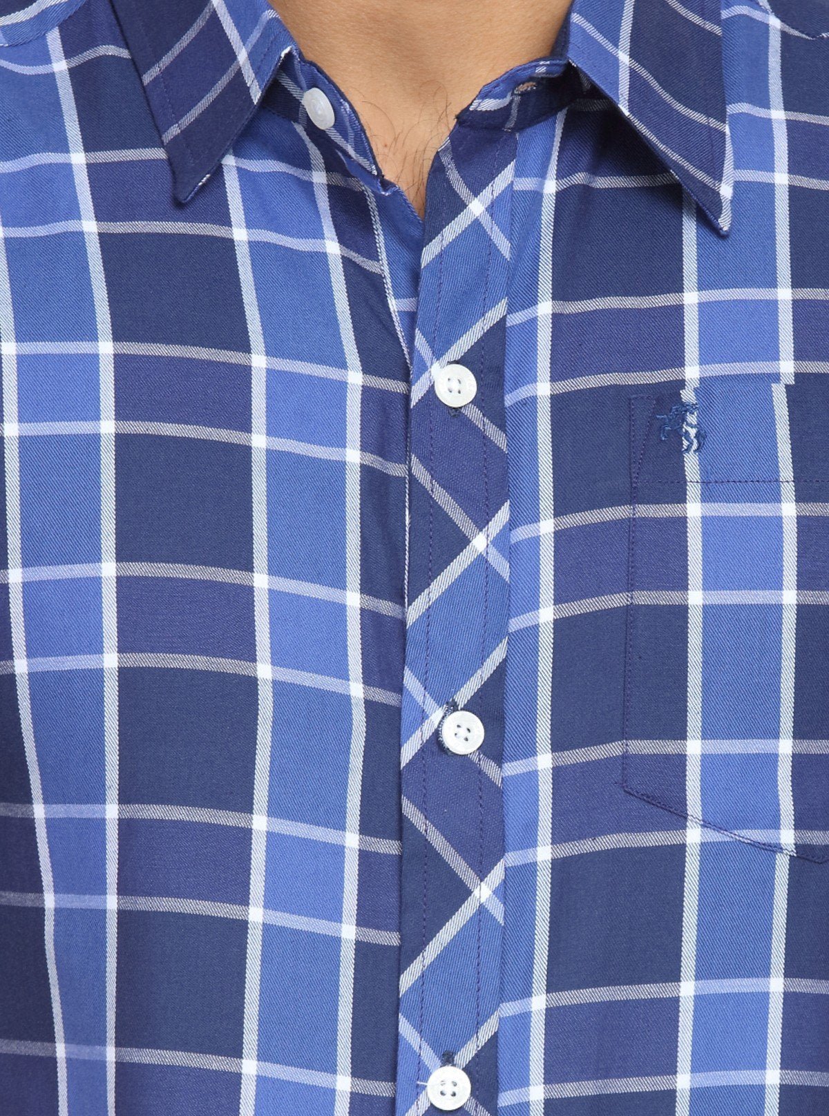 Men’s Navy Checked Shirt – Timeless Smart Casual Shirt by Boer & Fitch - Boer and Fitch