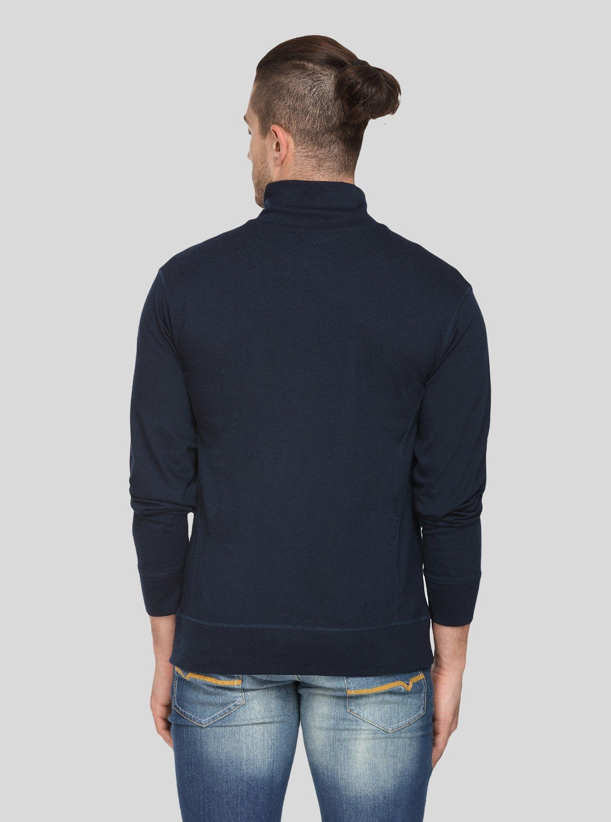 Men’s Navy Full Zipper Cardigan – Sleek Warmth with Everyday Versatility - Boer and Fitch