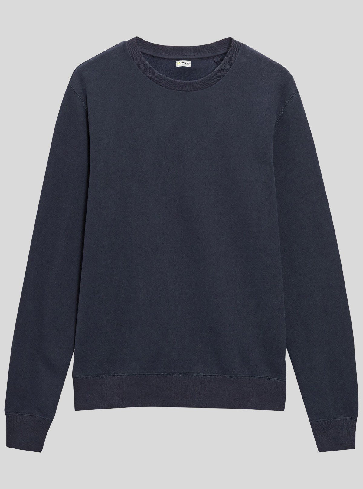 Men’s Navy Garment Dyed Sweatshirt – Classic Fit with Washed Elegance - Boer and Fitch