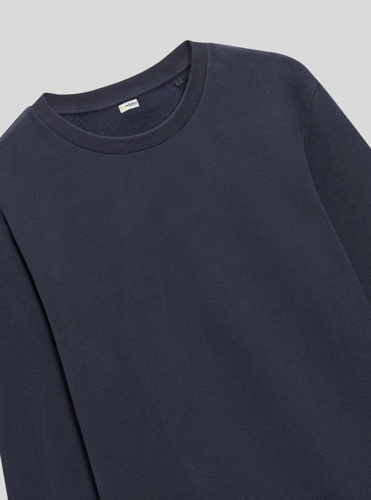 Men’s Navy Garment Dyed Sweatshirt – Classic Fit with Washed Elegance - Boer and Fitch