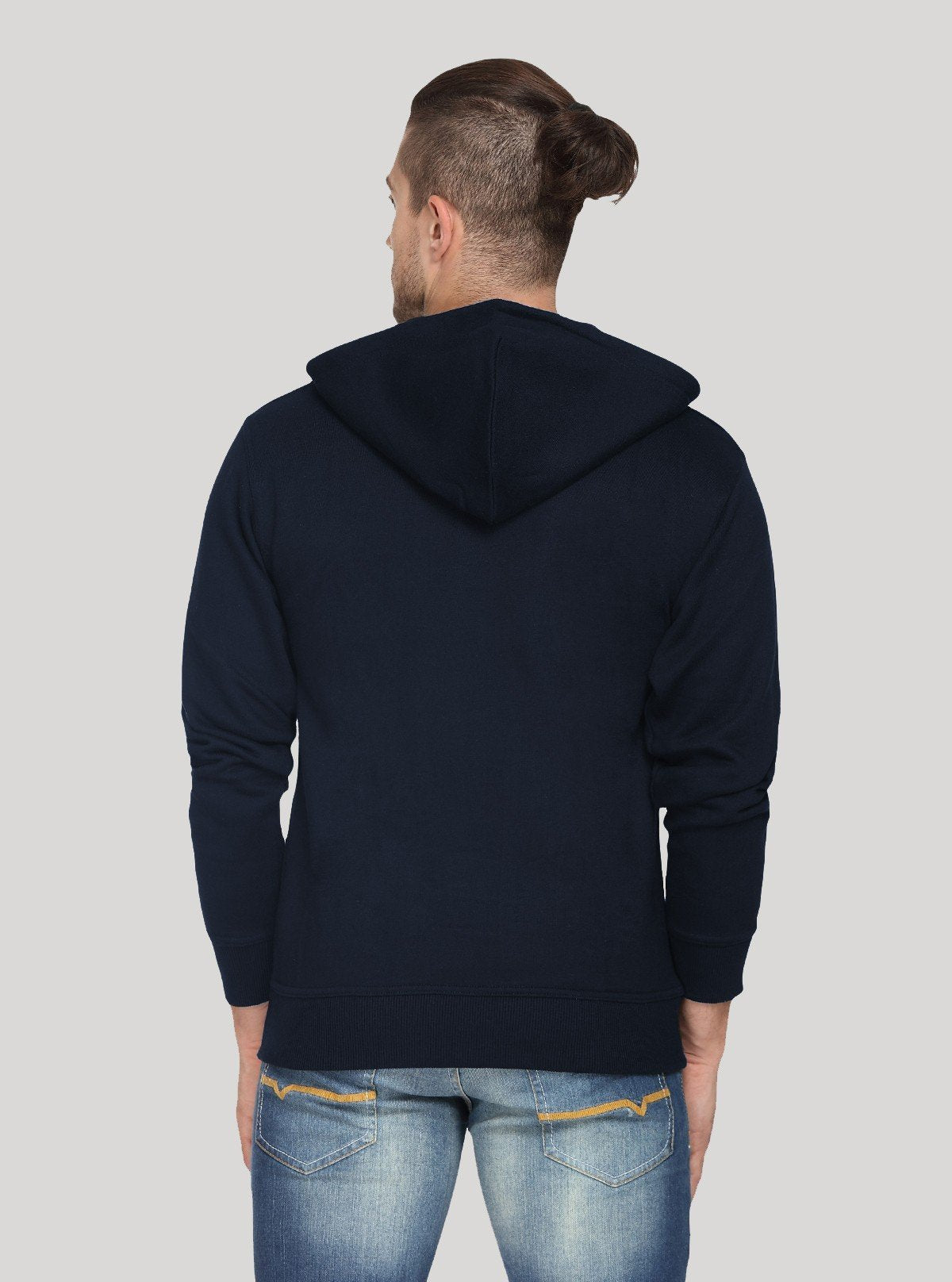 Men’s Navy Hooded Zipper Sweatshirt – Classic Zip - Up Everyday Essential - Boer and Fitch