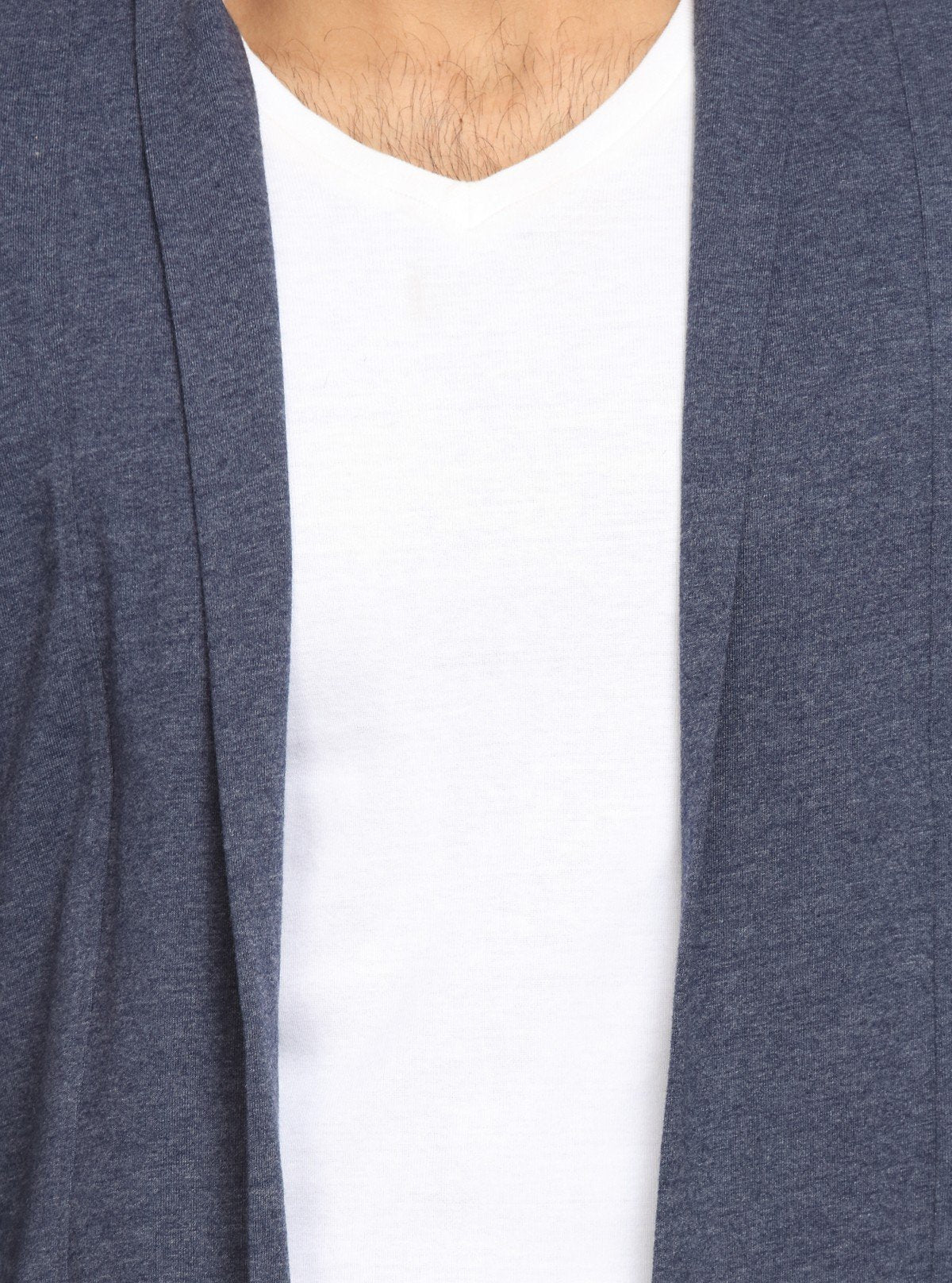 Men’s Navy Melange Cardigan – Smart Casual Layering for All Seasons - Boer and Fitch