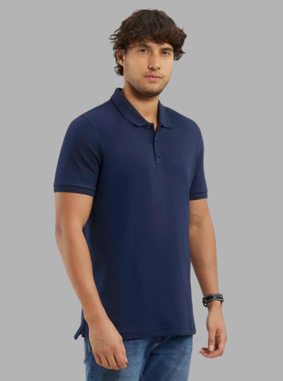 Men’s Navy Polo T-Shirt with Collar & Cuff | 100% Cotton Piqué Knit | Boer & Fitch - Boer and Fitch