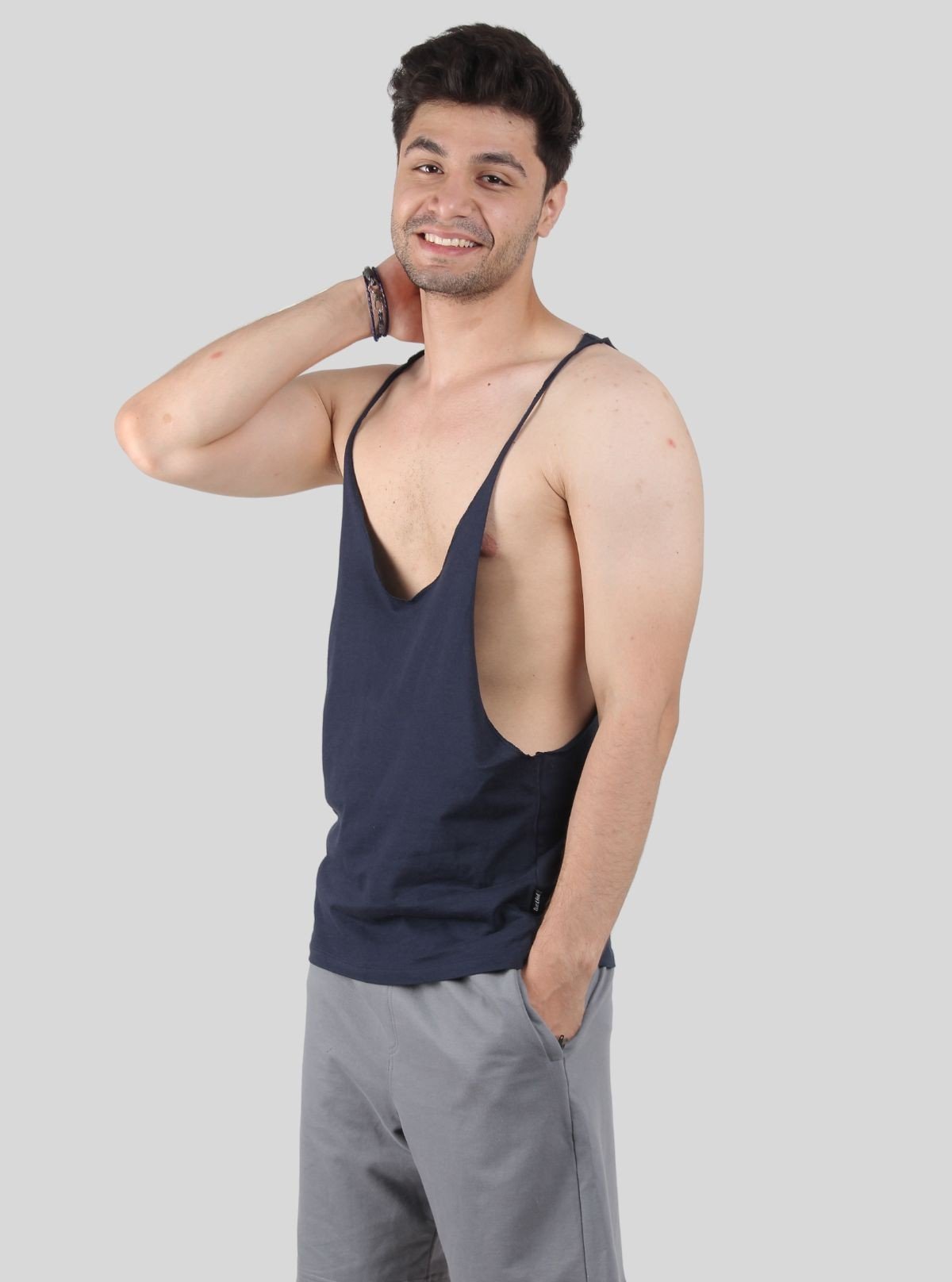 Men’s Navy Racer Back Tank – Comfortable & Sporty | Boer & Fitch - Boer and Fitch