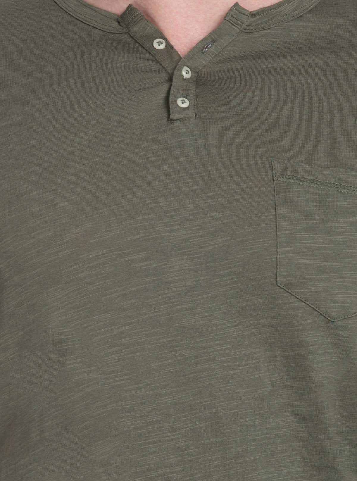 Men’s Olive Green Henley T-Shirt with Patch Pocket – Rugged & Refined - Boer and Fitch