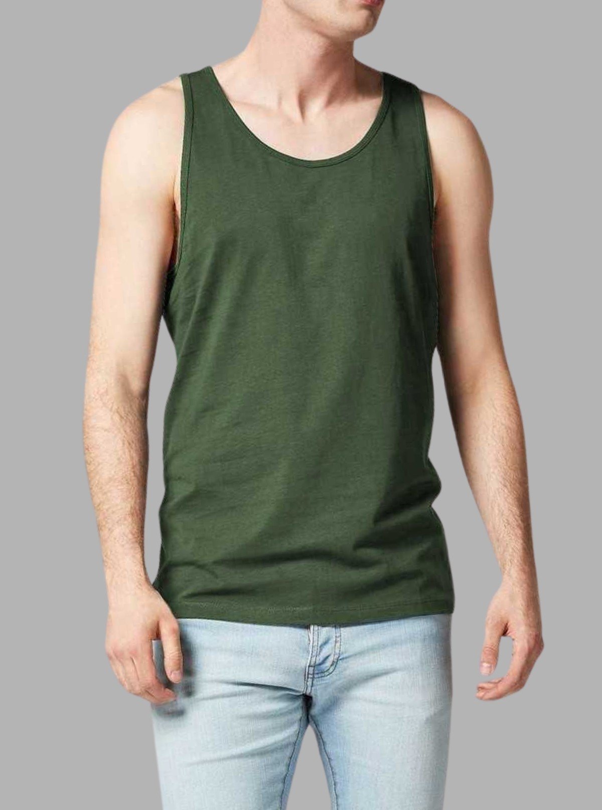 Men’s Olive Green Tank Top – Comfortable & Stylish | Boer & Fitch - Boer and Fitch