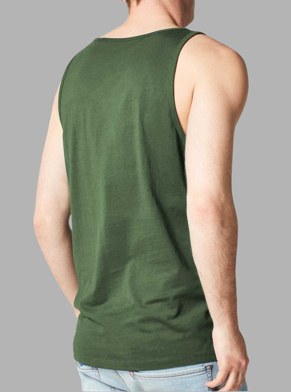 Men’s Olive Green Tank Top – Comfortable & Stylish | Boer & Fitch - Boer and Fitch