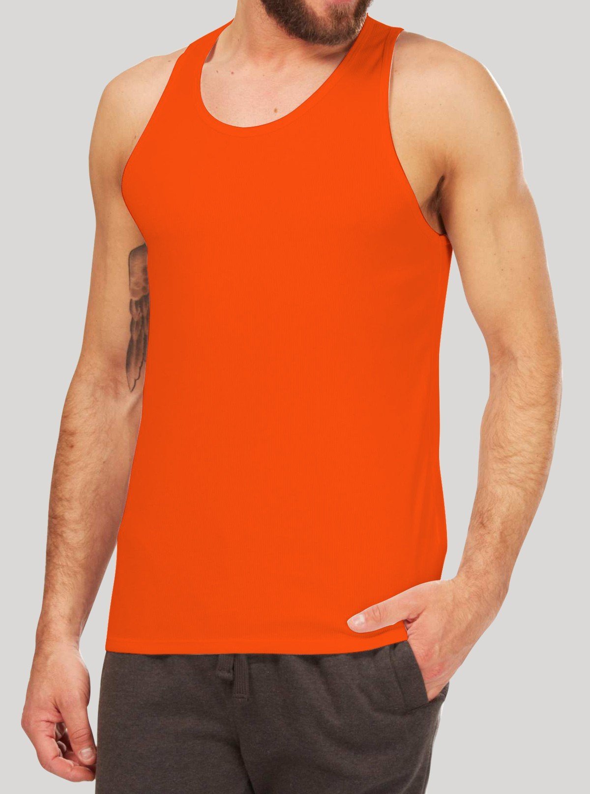 Men’s Orange Ribbed Vest – Stylish Summer Essential | Boer & Fitch - Boer and Fitch