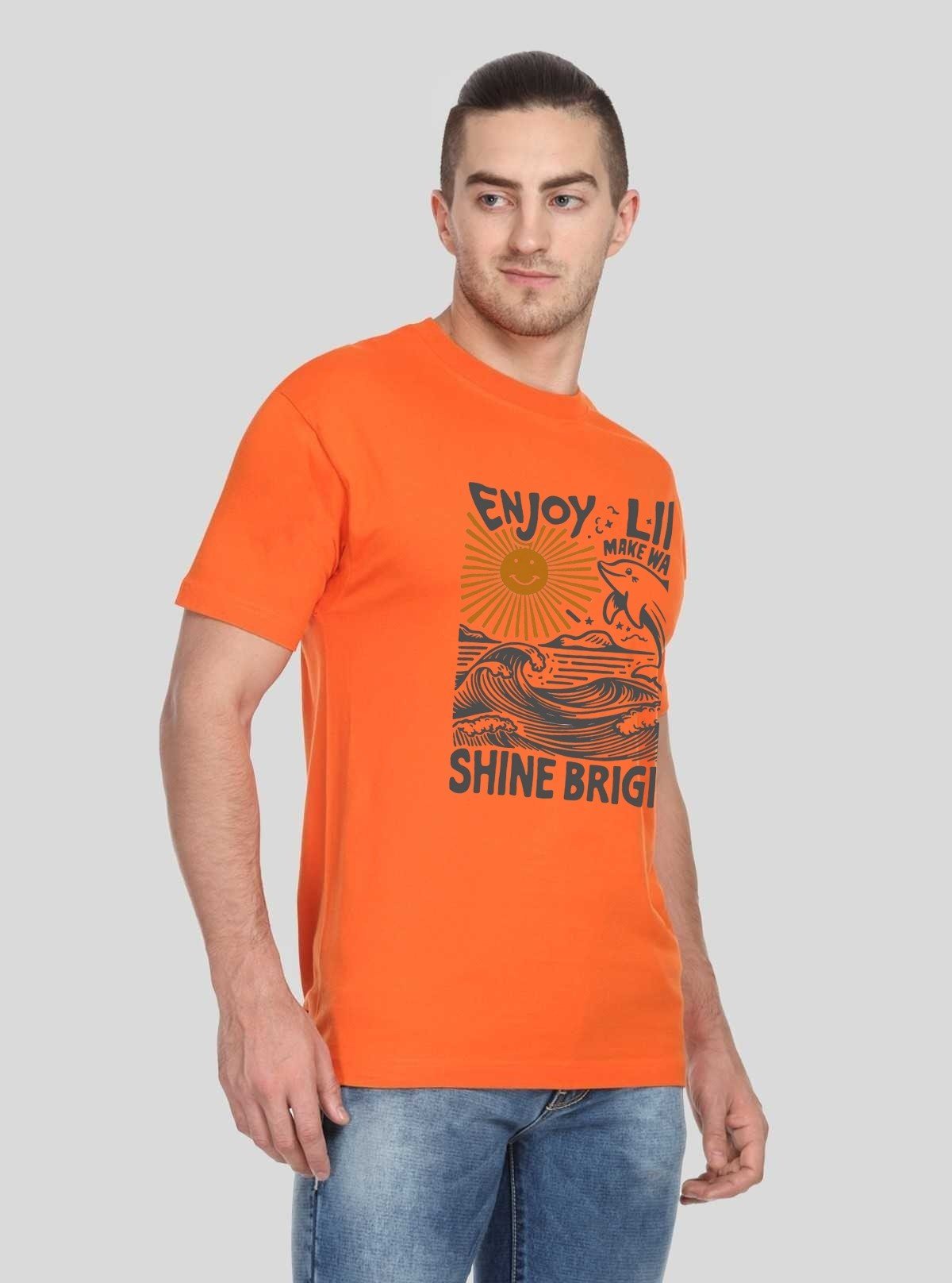 Men’s Orange Shine Bright Printed T-Shirt - Boer and Fitch