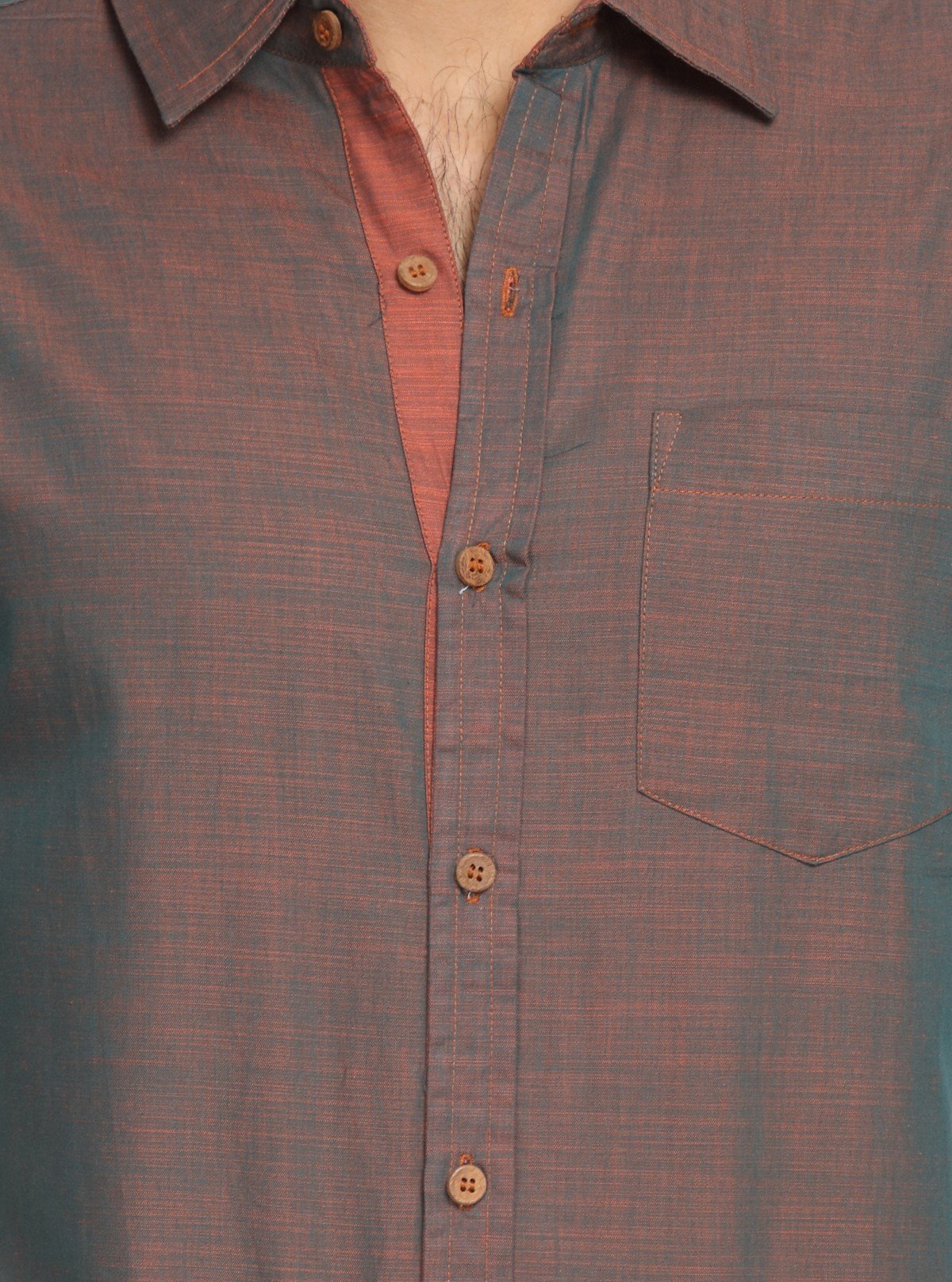 Men’s Orange Slim Fit Full Sleeve Shirt – Bold & Contemporary Style by Boer & Fitch - Boer and Fitch