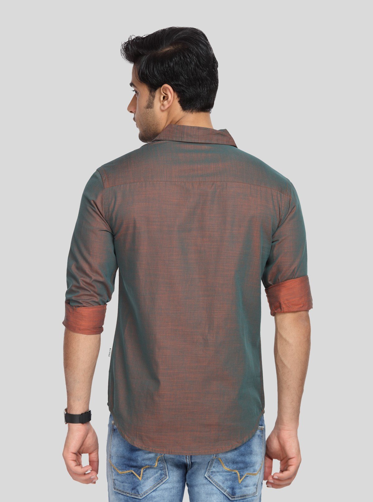 Men’s Orange Slim Fit Full Sleeve Shirt – Bold & Contemporary Style by Boer & Fitch - Boer and Fitch