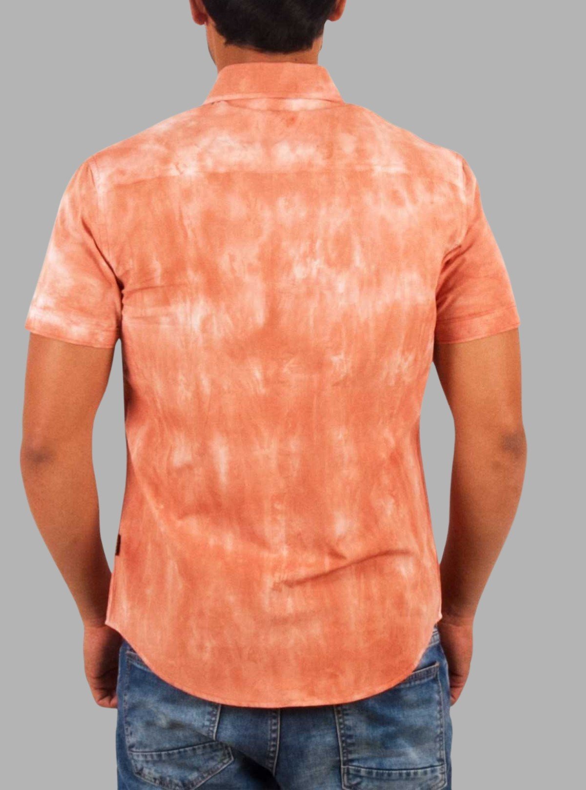 Men’s Orange Tie & Dye Half Sleeve Shirt – Trendy & Comfortable | Boer & Fitch - Boer and Fitch