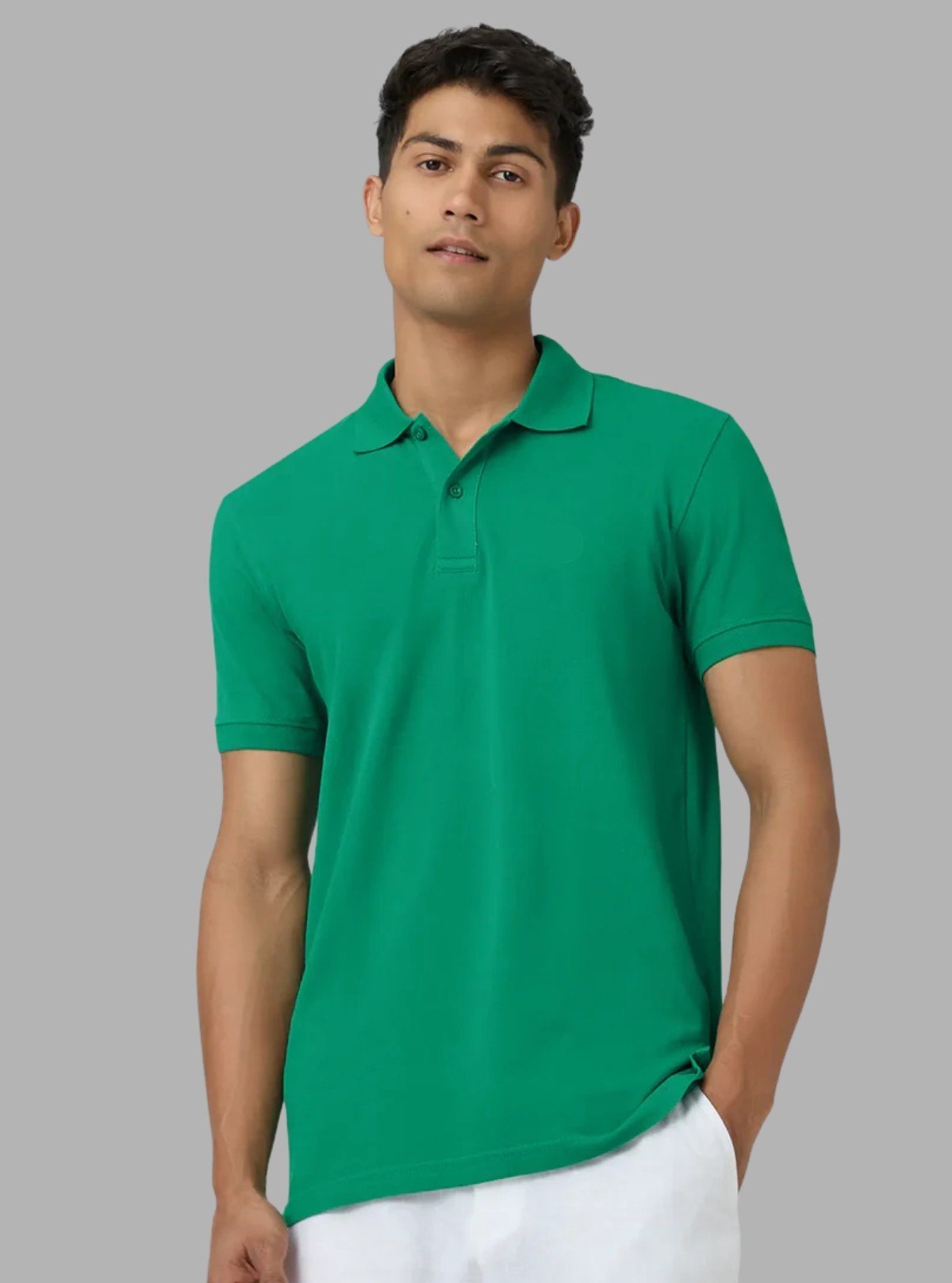 Men’s Parrot Green Polo T-Shirt with Collar & Cuff | 100% Cotton Piqué Knit | Boer & Fitch - Boer and Fitch