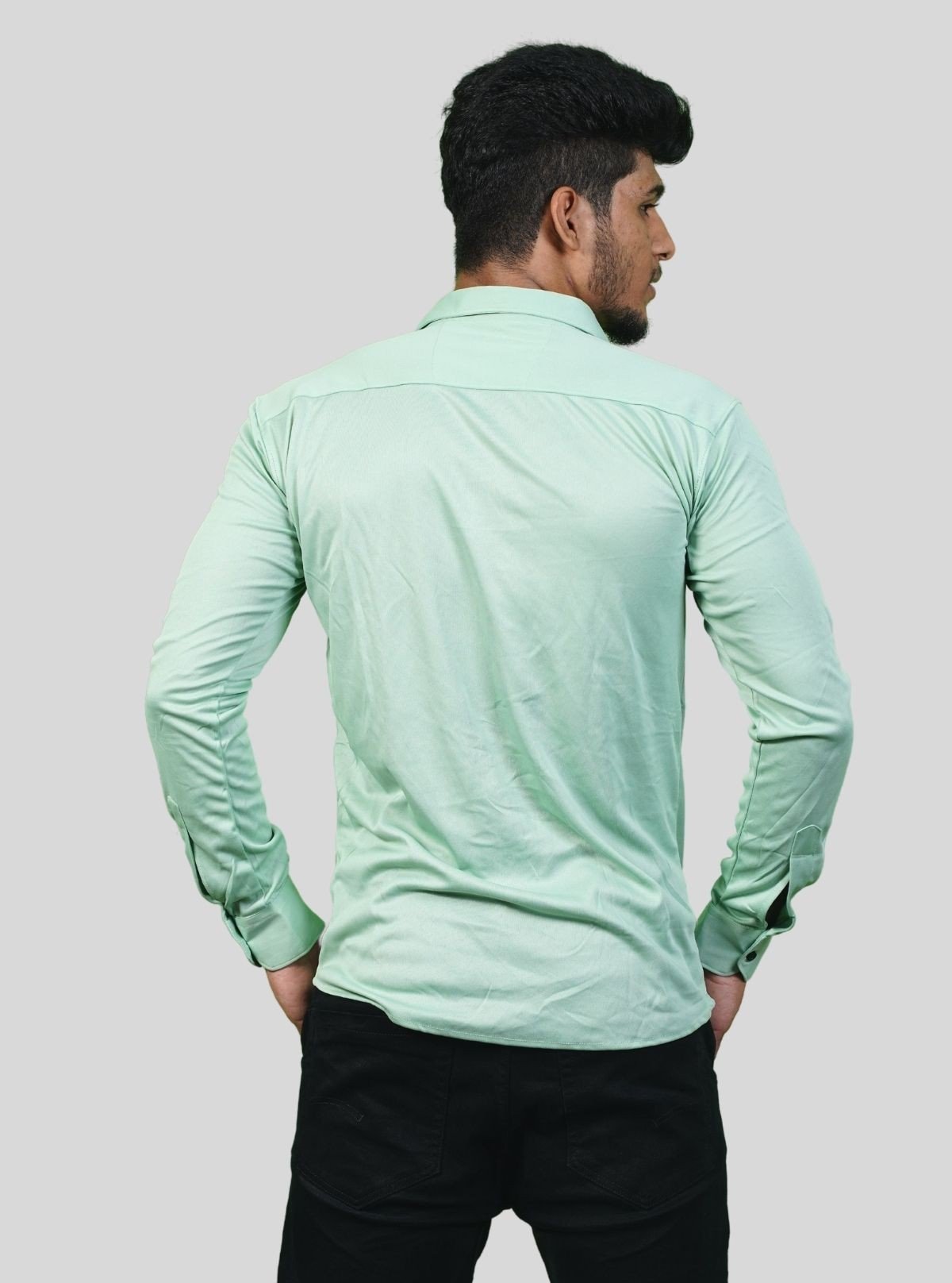 Men's Pastel Green Long Sleeve Poly Shirt – Fresh & Refined by Boer and Fitch - Boer and Fitch
