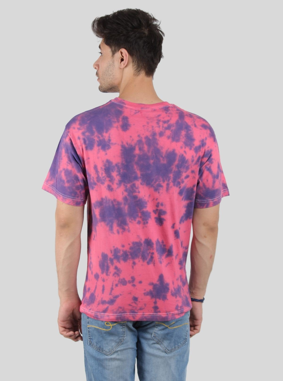 Men’s Pink and Purple Tie and Dye T-Shirt – Bold, Vibrant & Trendy - Boer and Fitch