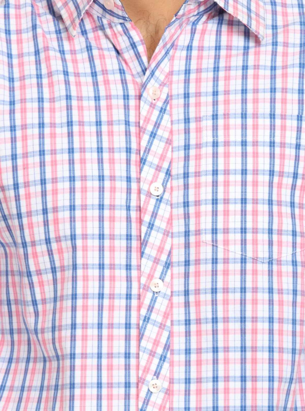 Men’s Pink Checked Slim Fit Full Sleeve Shirt – Smart Casual Style by Boer & Fitch - Boer and Fitch