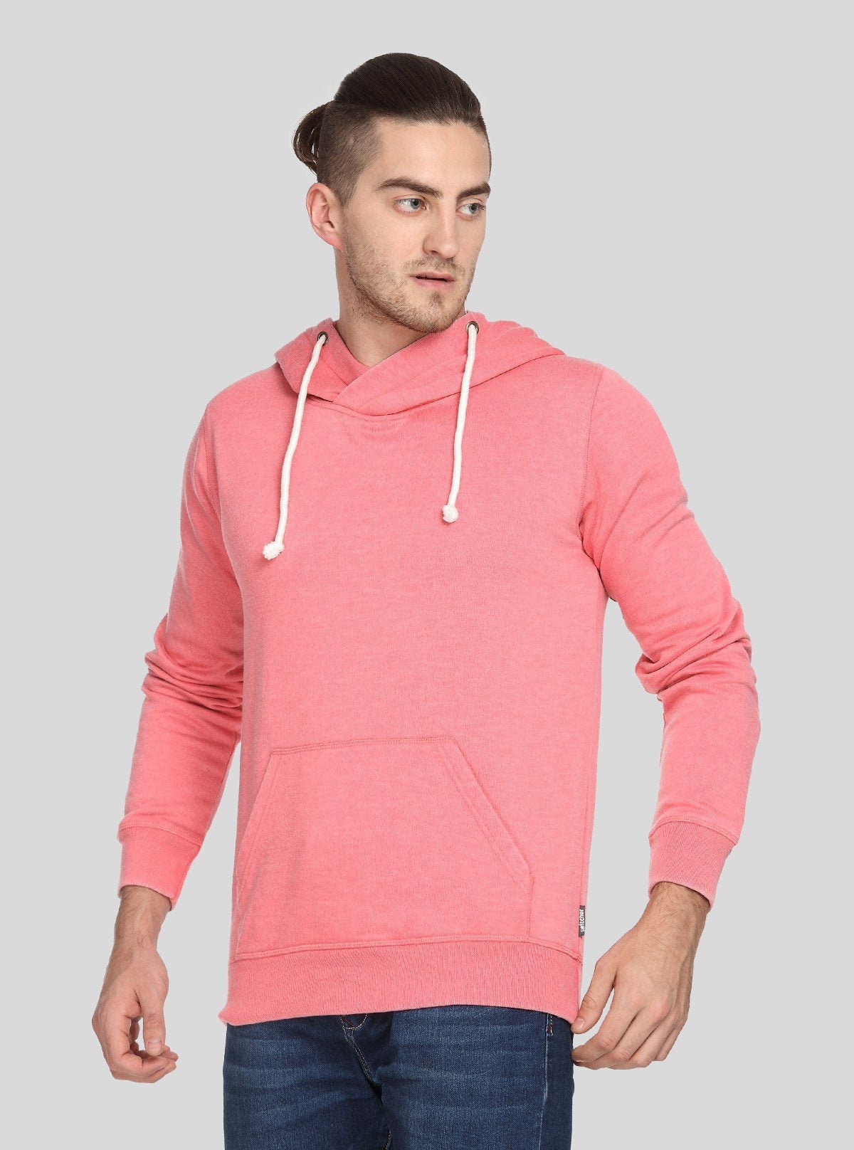 Men’s Pink Garment Dyed Sweatshirt – Soft - Tone Streetwear Classic - Boer and Fitch