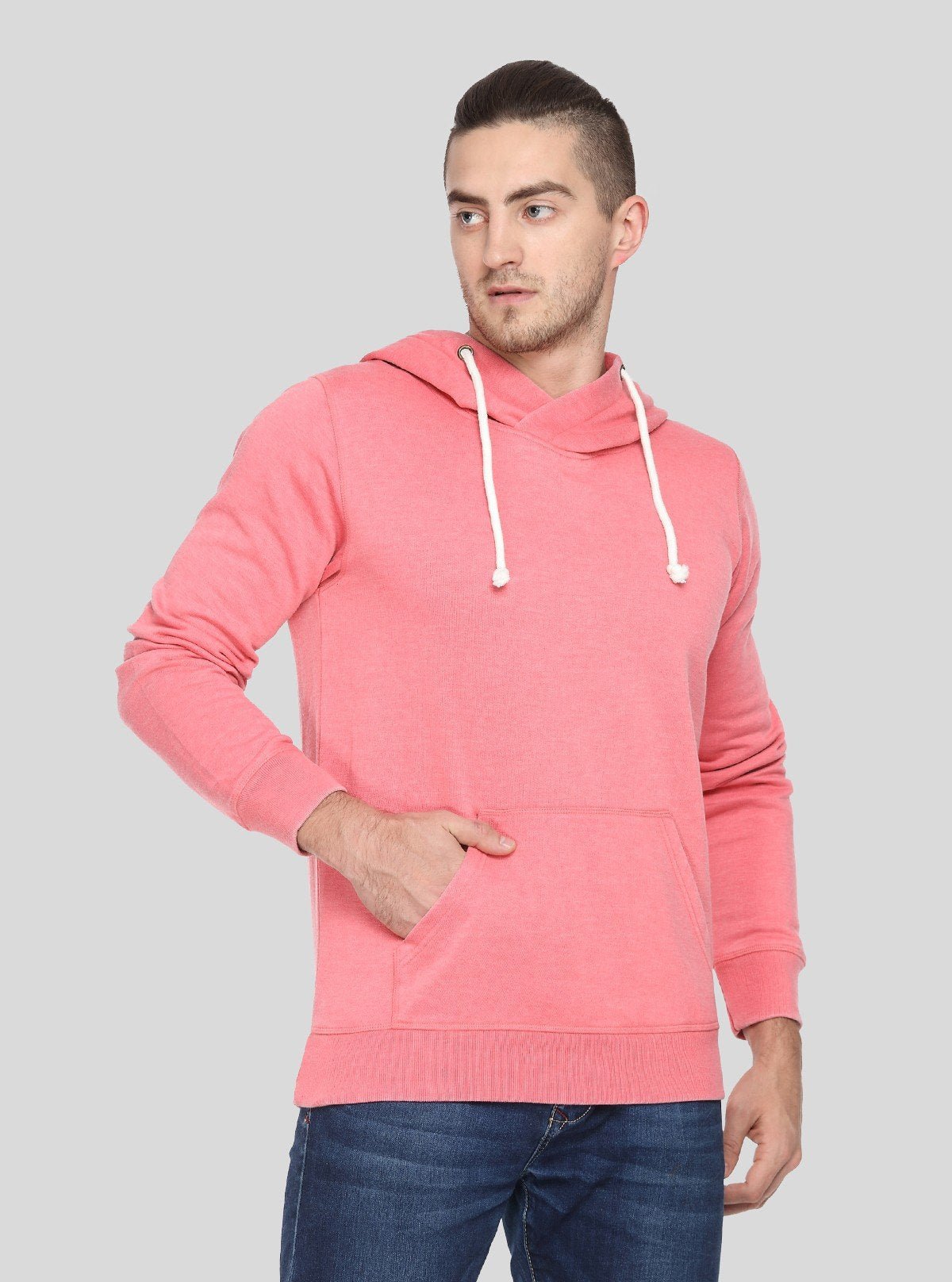 Men’s Pink Garment Dyed Sweatshirt – Soft - Tone Streetwear Classic - Boer and Fitch