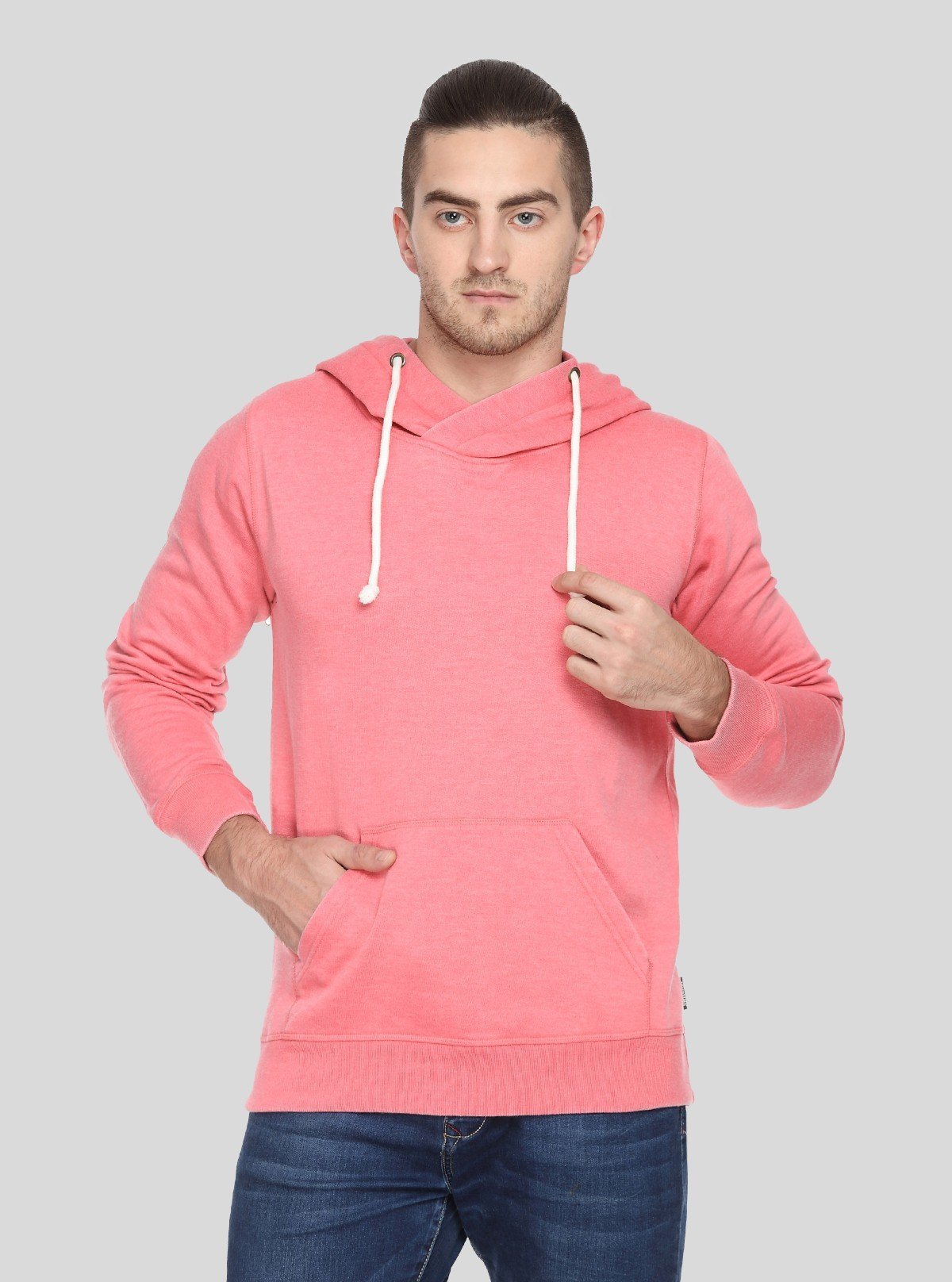 Men’s Pink Garment Dyed Sweatshirt – Soft - Tone Streetwear Classic - Boer and Fitch